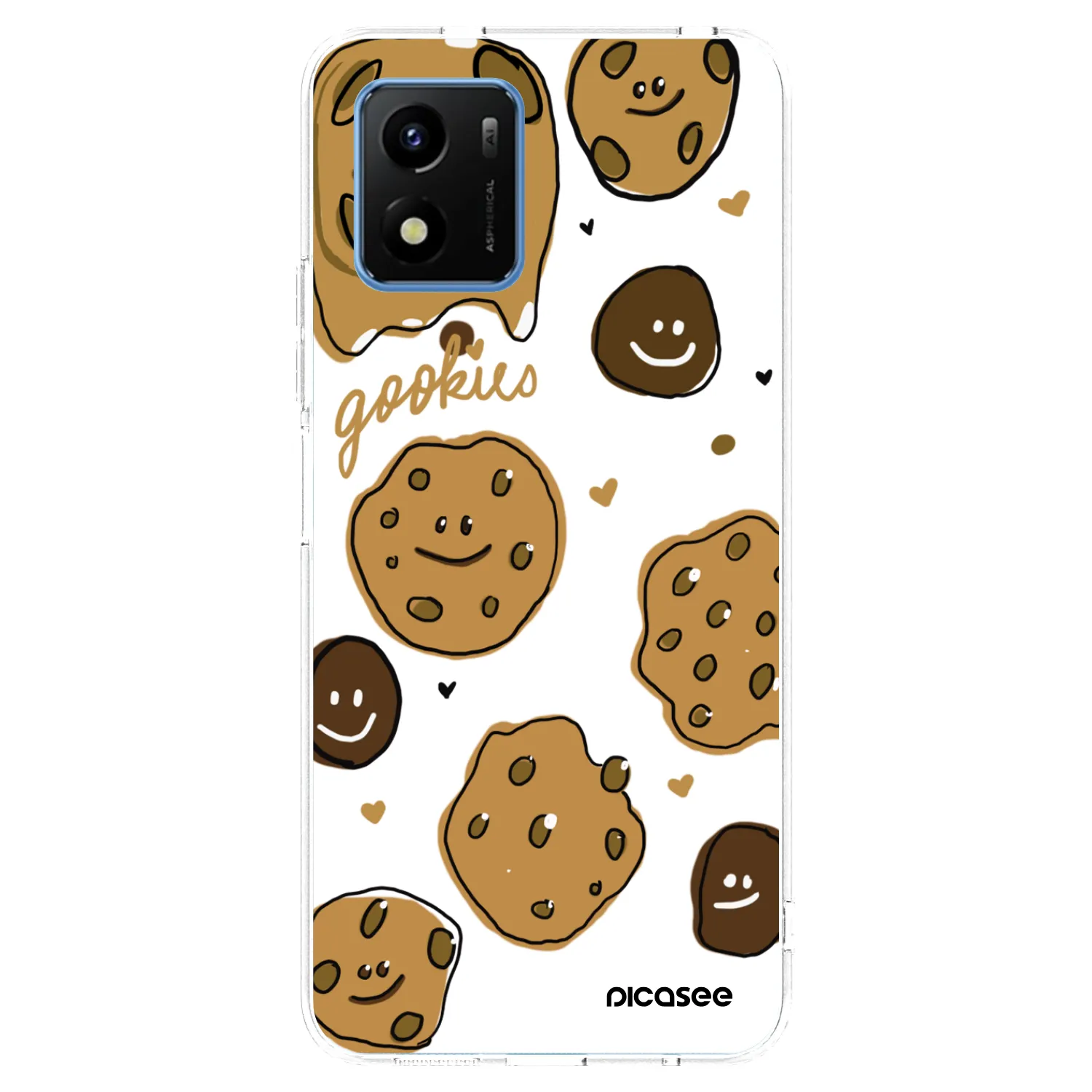 Picasee átlátszó szilikon tok az alábbi mobiltelefonokra Vivo Y01 - Gookies