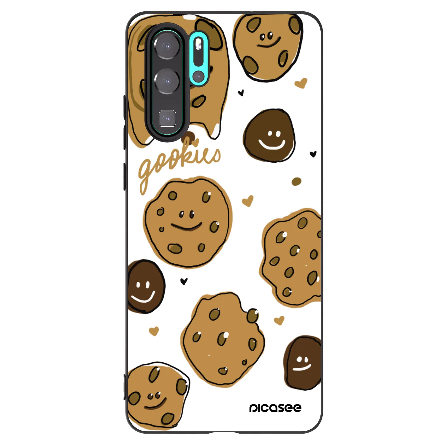 Picasee fekete szilikon tok az alábbi mobiltelefonokra Huawei P30 Pro - Gookies