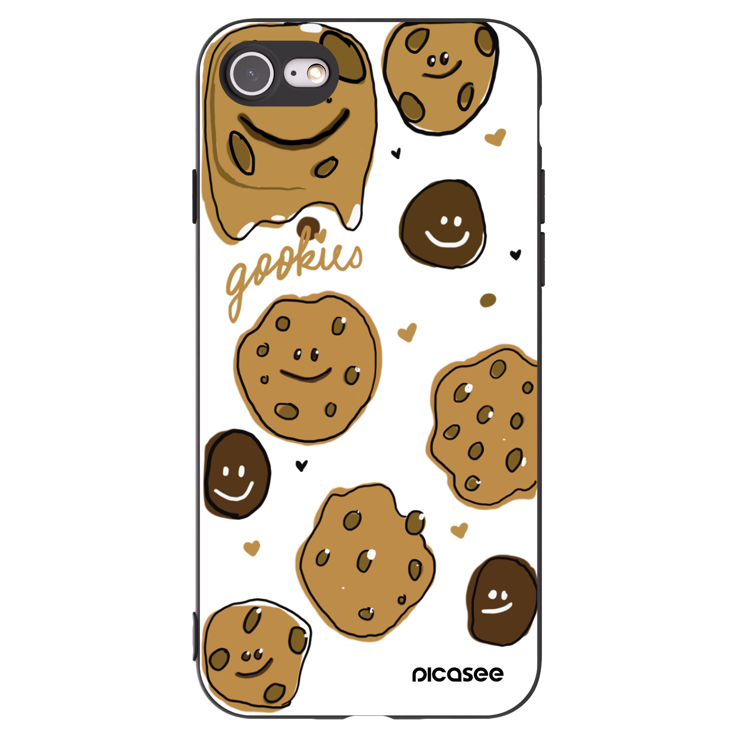 Picasee fekete szilikon tok az alábbi mobiltelefonokra Apple iPhone SE 2020 - Gookies