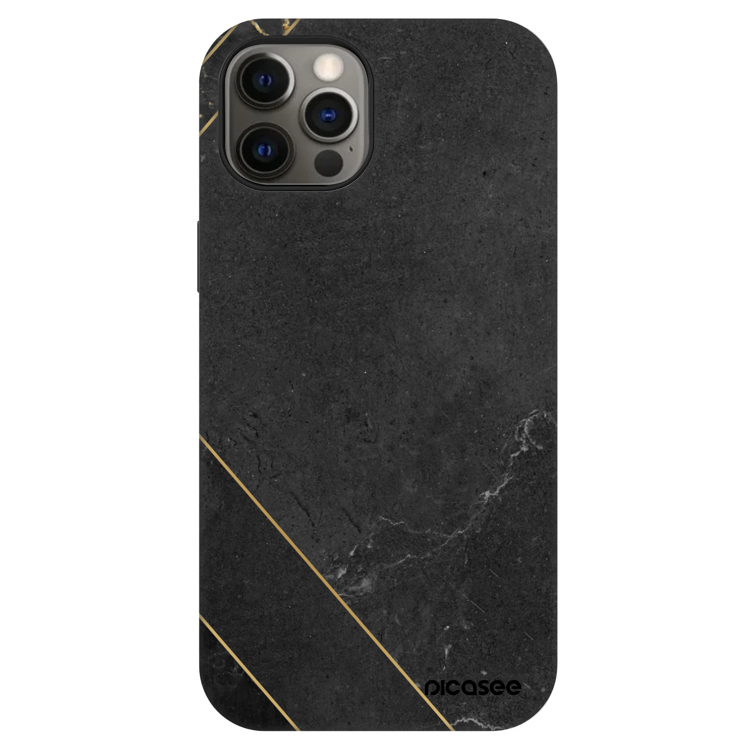 Picasee Fashion Case MagSafe Apple iPhone 12 Pro - Black tile