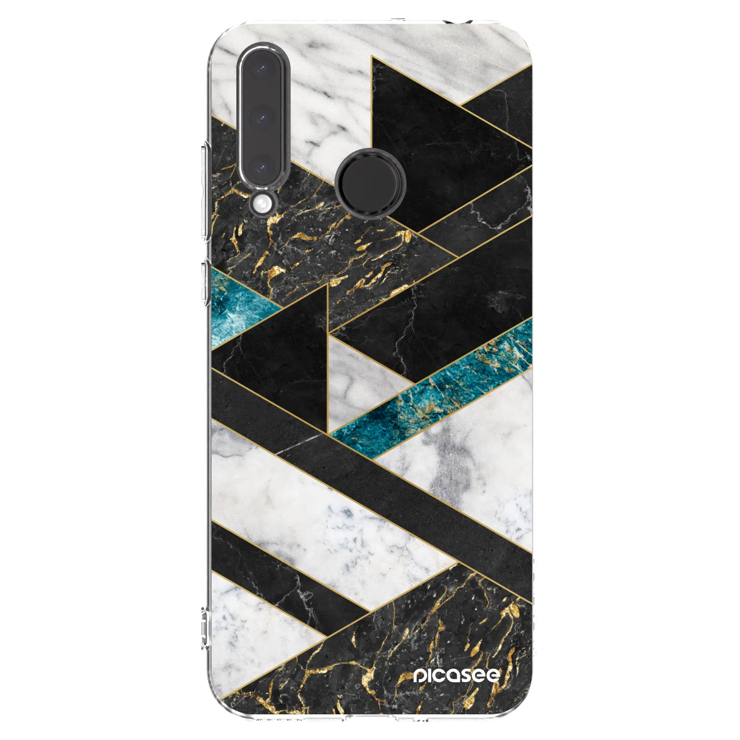 Picasee átlátszó szilikon tok az alábbi mobiltelefonokra Honor 20 Lite - Dark geometry