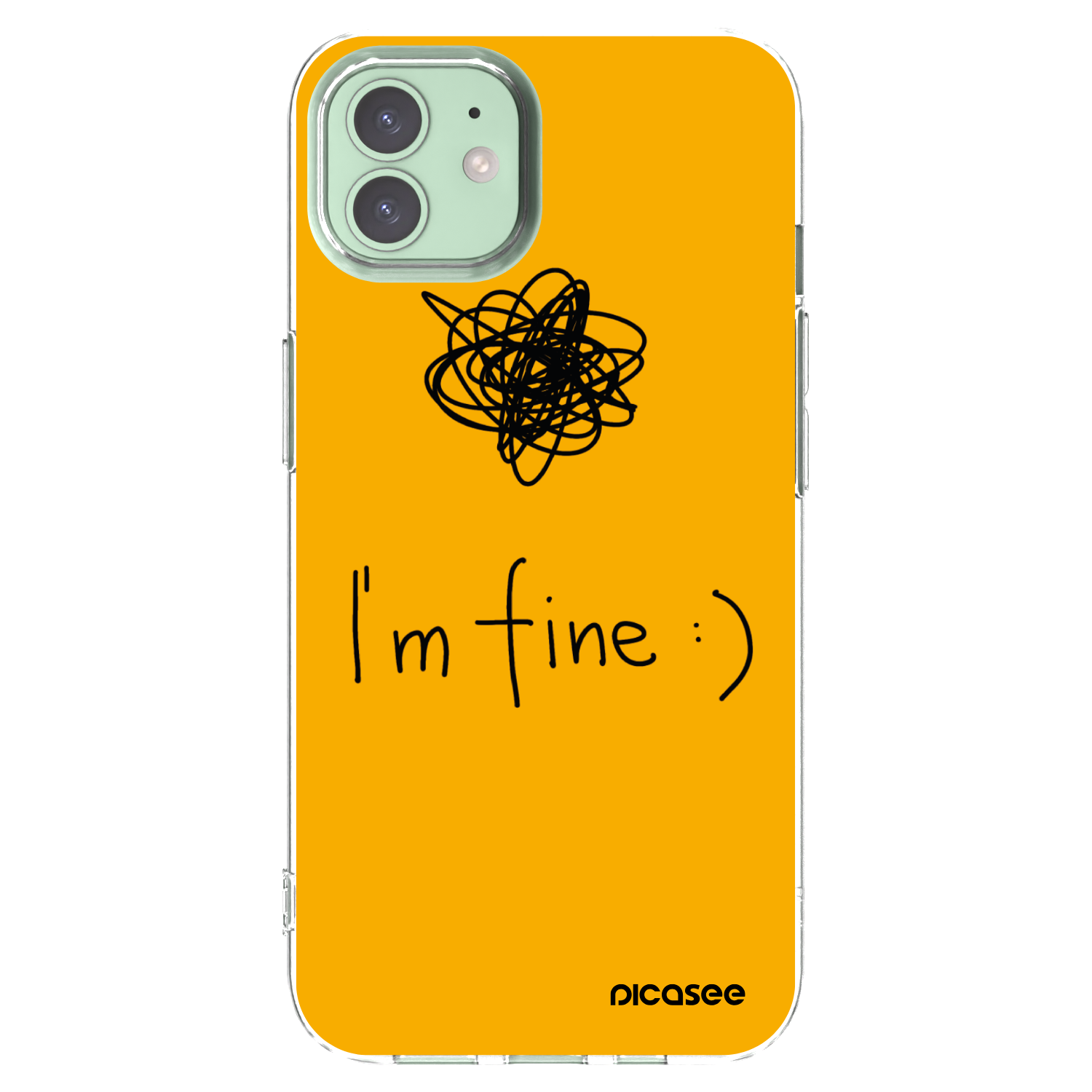 Picasee átlátszó szilikon tok az alábbi mobiltelefonokra Apple iPhone 12 - I am fine