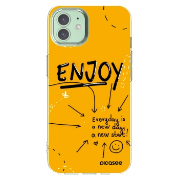 Picasee átlátszó szilikon tok az alábbi mobiltelefonokra Apple iPhone 12 - Enjoy