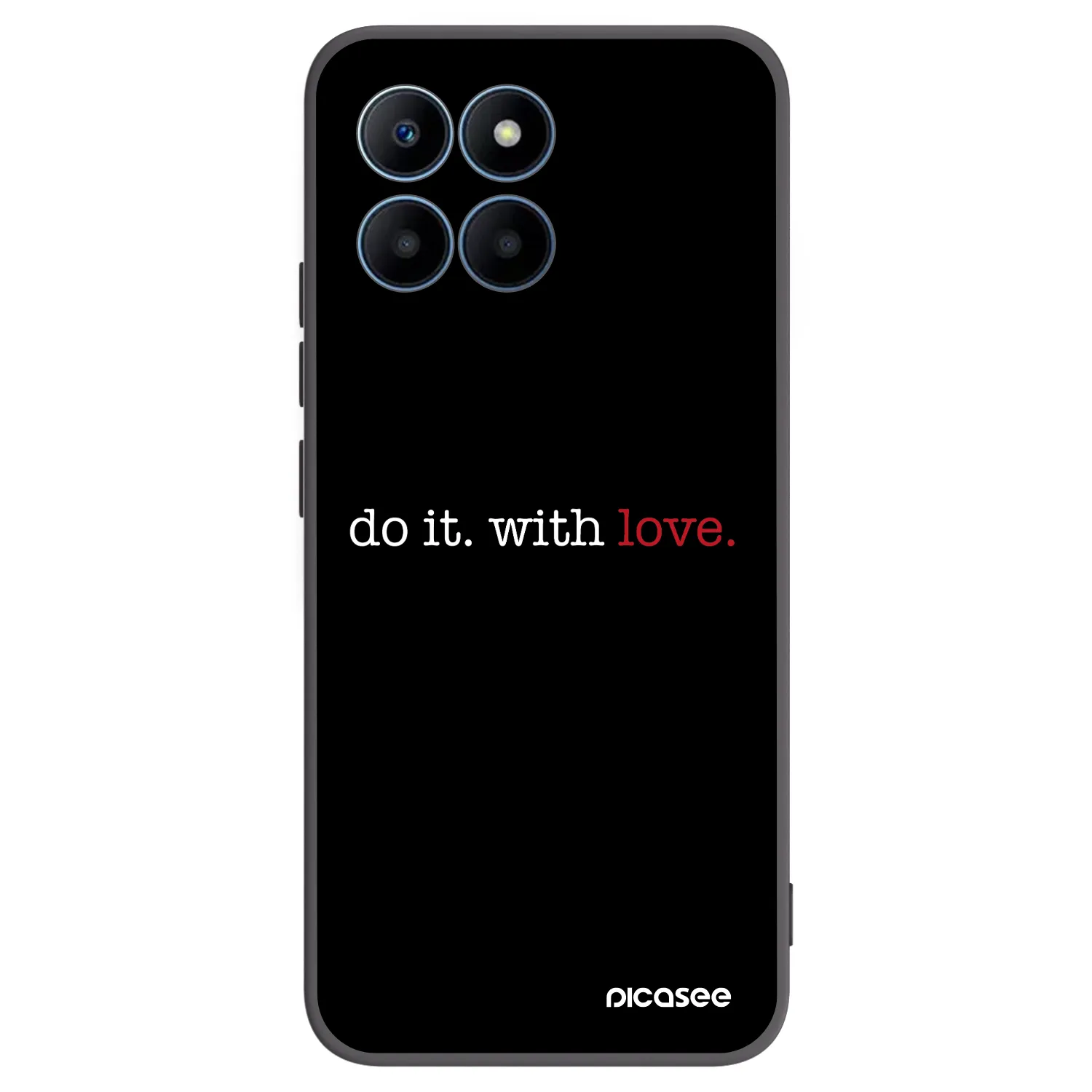 Picasee fekete szilikon tok az alábbi mobiltelefonokra Honor 70 Lite - Do it. With love.