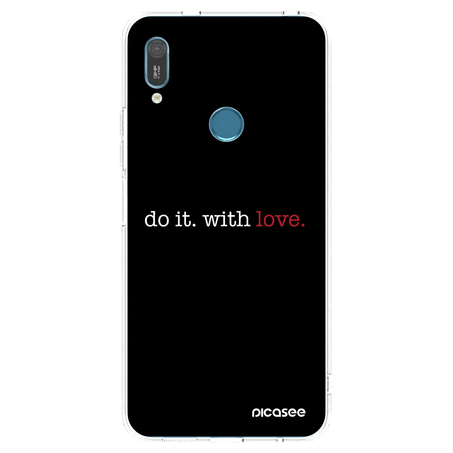 Picasee átlátszó szilikon tok az alábbi mobiltelefonokra Huawei Y6 2019 - Do it. With love.