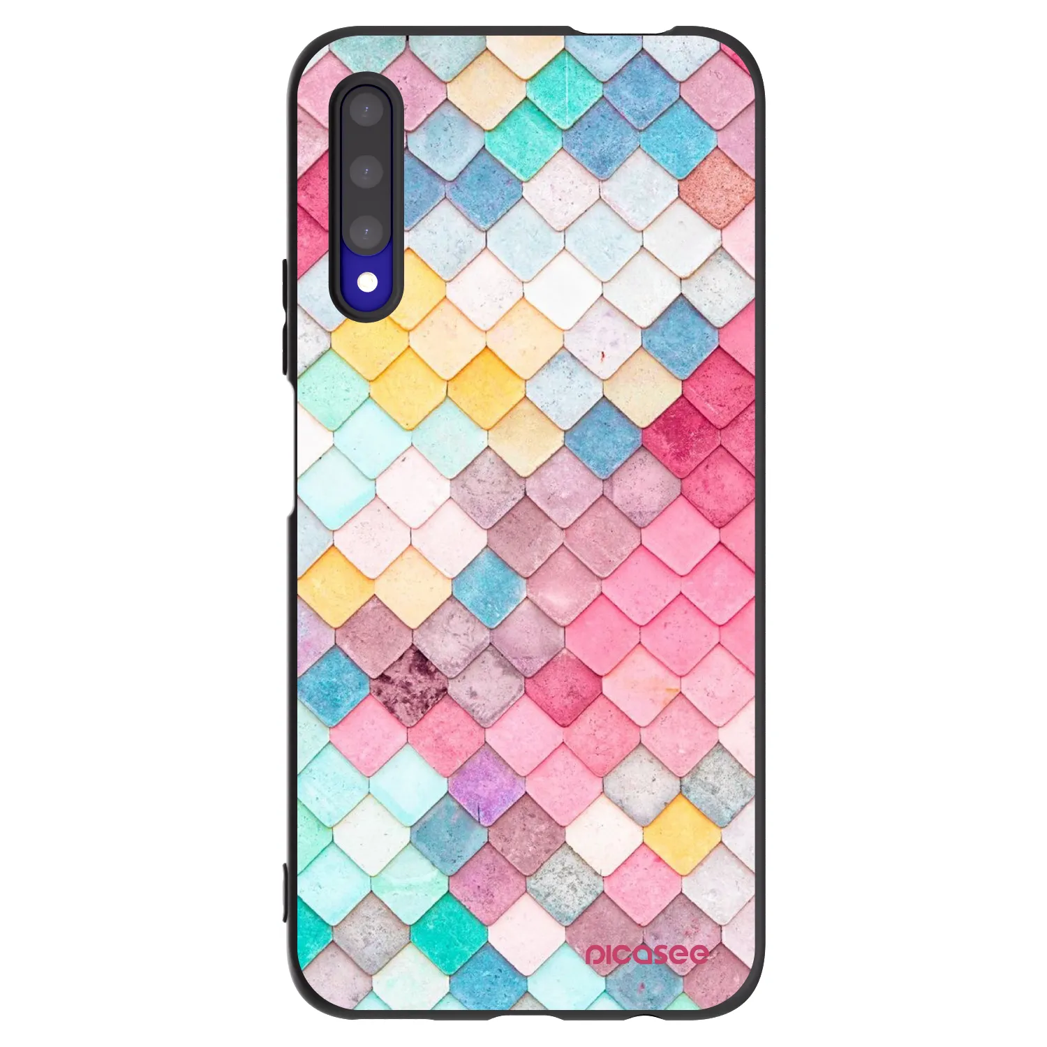 Picasee fekete szilikon tok az alábbi mobiltelefonokra Honor 9X Pro - Colorful roof