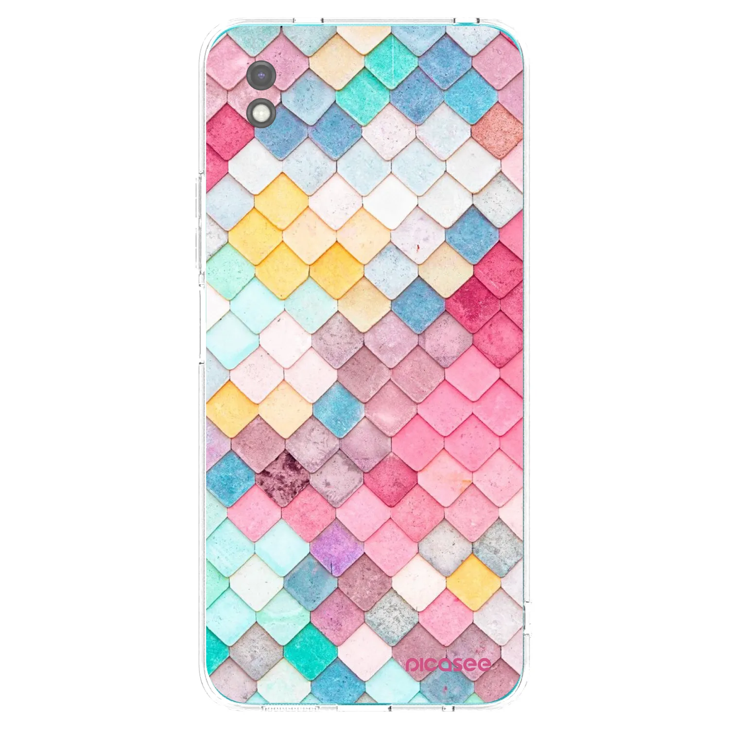 Picasee fekete szilikon tok az alábbi mobiltelefonokra Xiaomi Redmi 9A - Colorful roof