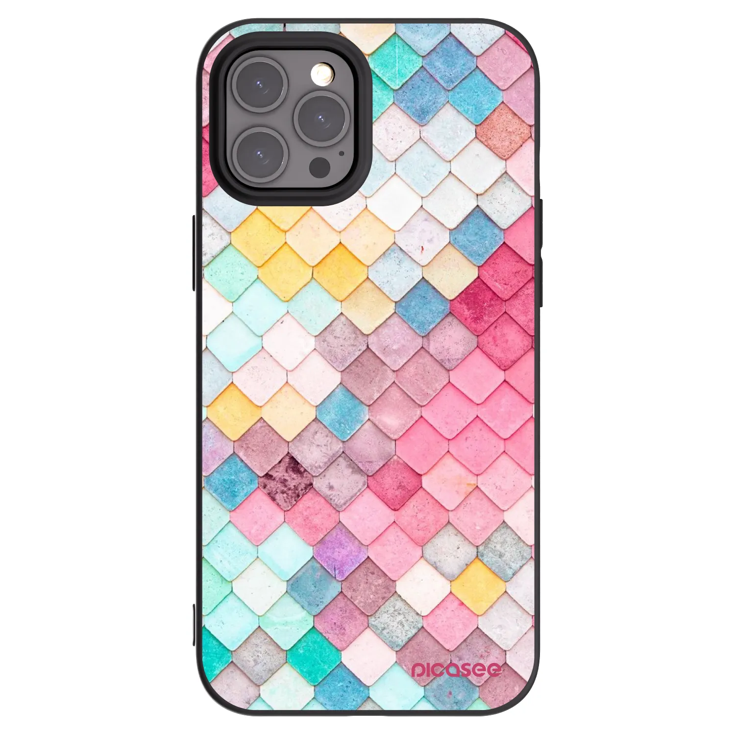Picasee fekete szilikon tok az alábbi mobiltelefonokra Apple iPhone 12 Pro Max - Colorful roof