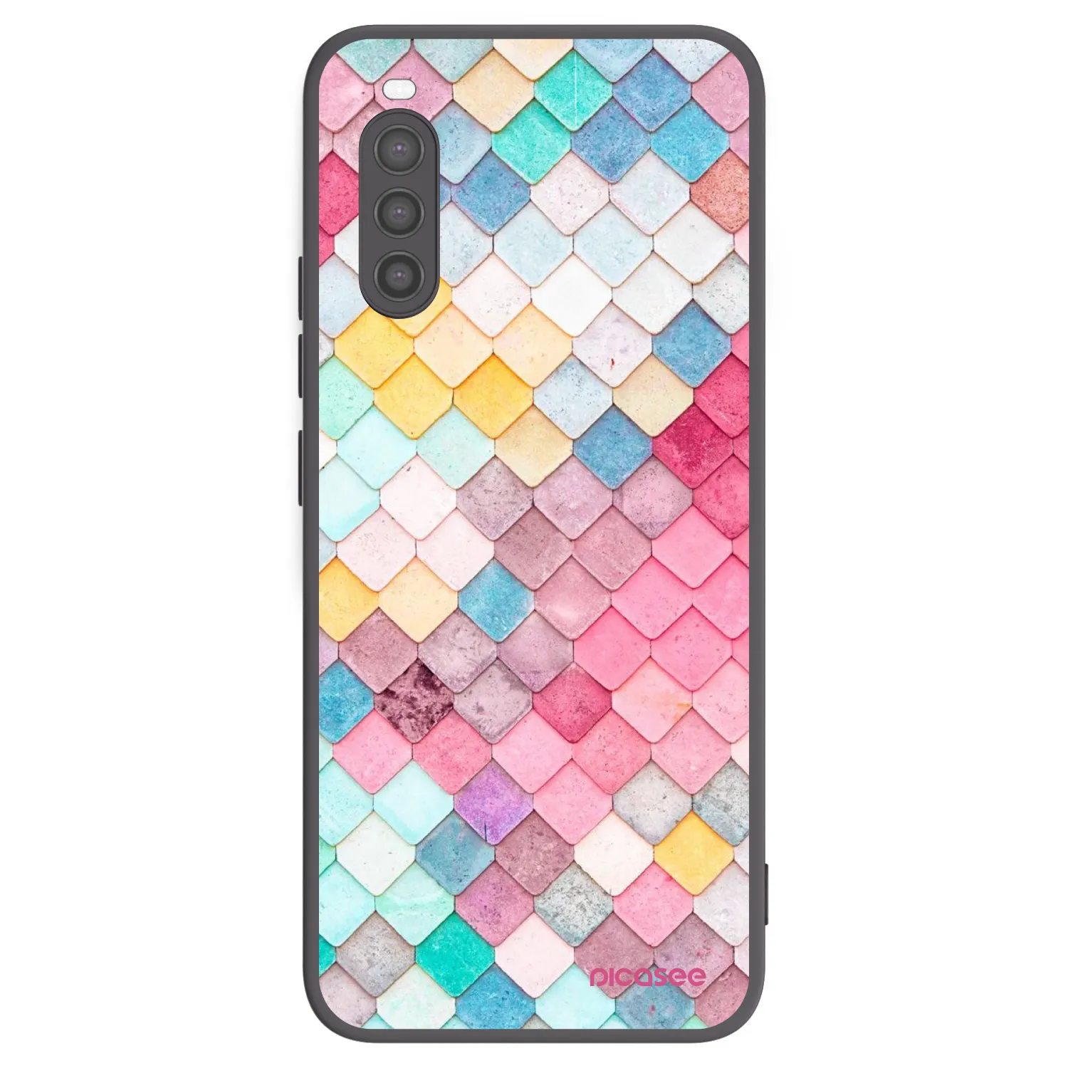 Picasee fekete szilikon tok az alábbi mobiltelefonokra Sony Xperia 10 II - Colorful roof