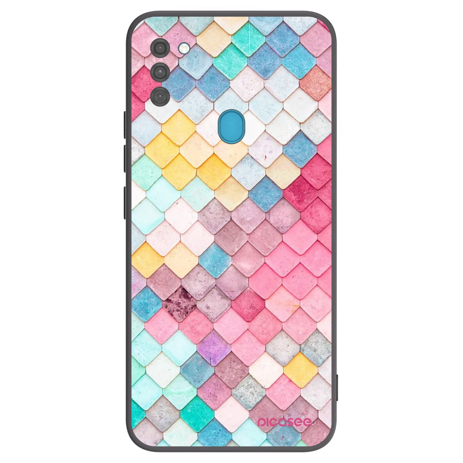 Picasee fekete szilikon tok az alábbi mobiltelefonokra Samsung Galaxy M11 - Colorful roof