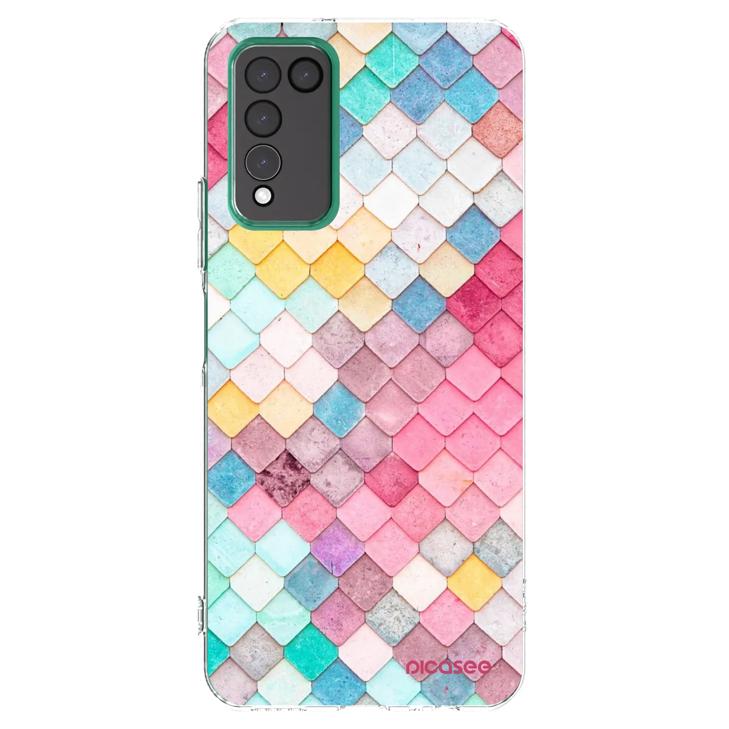 Picasee átlátszó szilikon tok az alábbi mobiltelefonokra Honor 10X Lite - Colorful roof