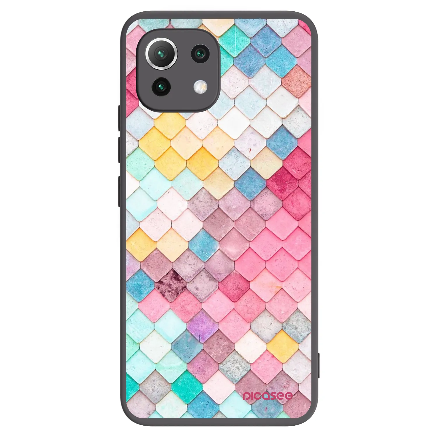 Picasee fekete szilikon tok az alábbi mobiltelefonokra Xiaomi Mi 11 Lite - Colorful roof