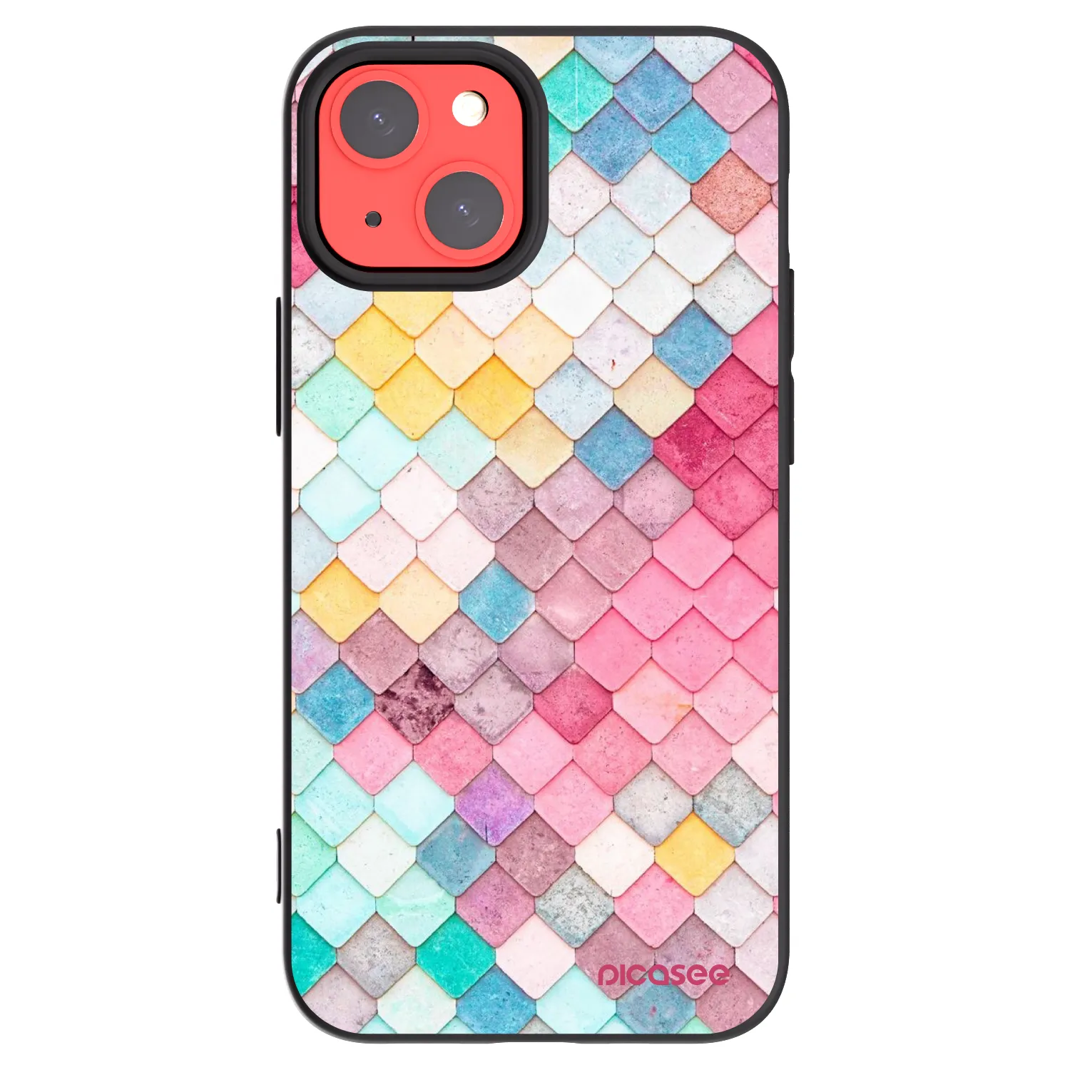 Picasee fekete szilikon tok az alábbi mobiltelefonokra Apple iPhone 13 mini - Colorful roof