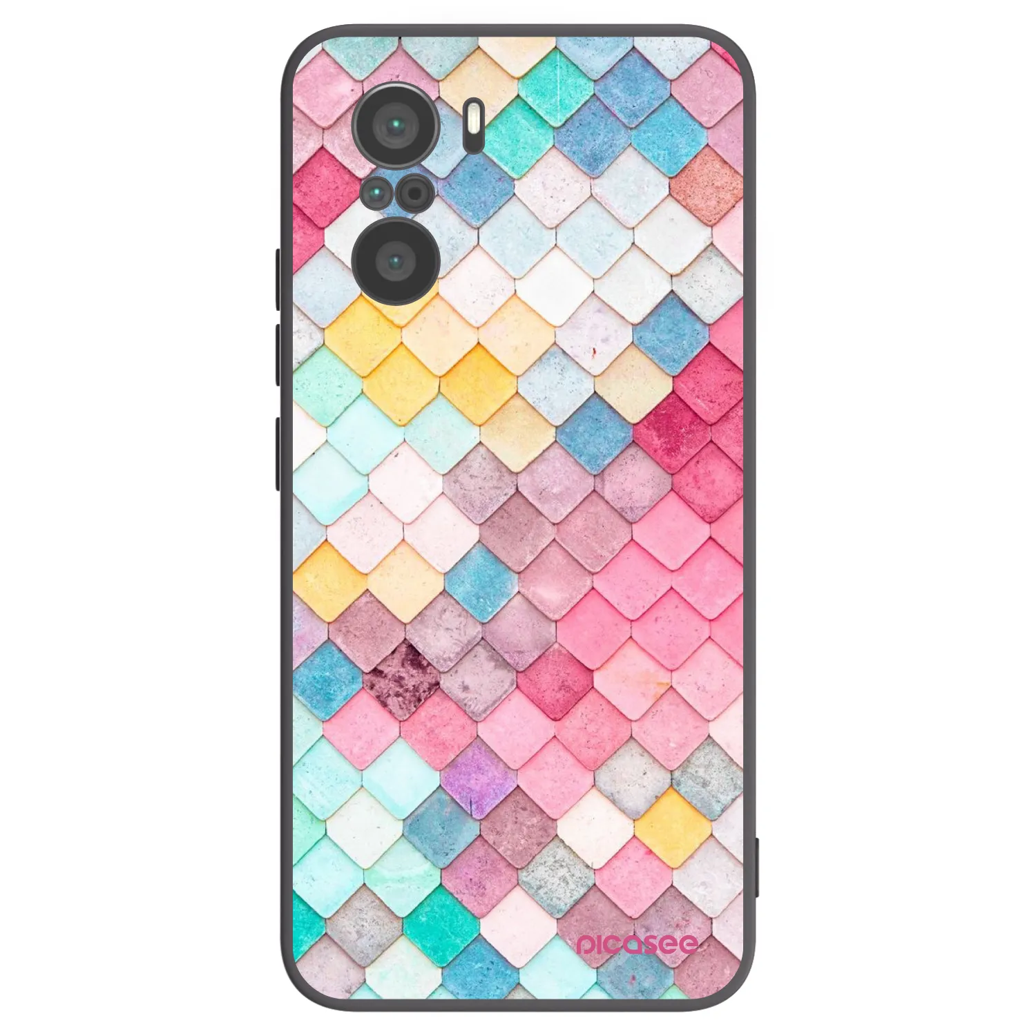 Picasee fekete szilikon tok az alábbi mobiltelefonokra Xiaomi Poco F3 - Colorful roof