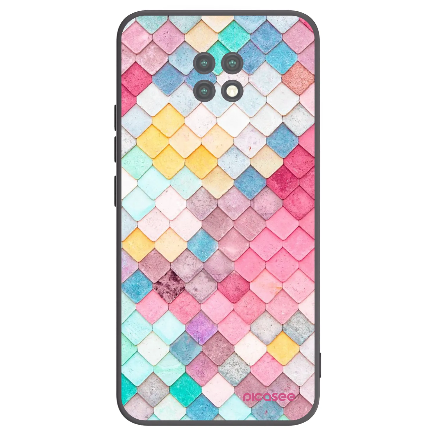 Picasee fekete szilikon tok az alábbi mobiltelefonokra Xiaomi Redmi Note 9T - Colorful roof