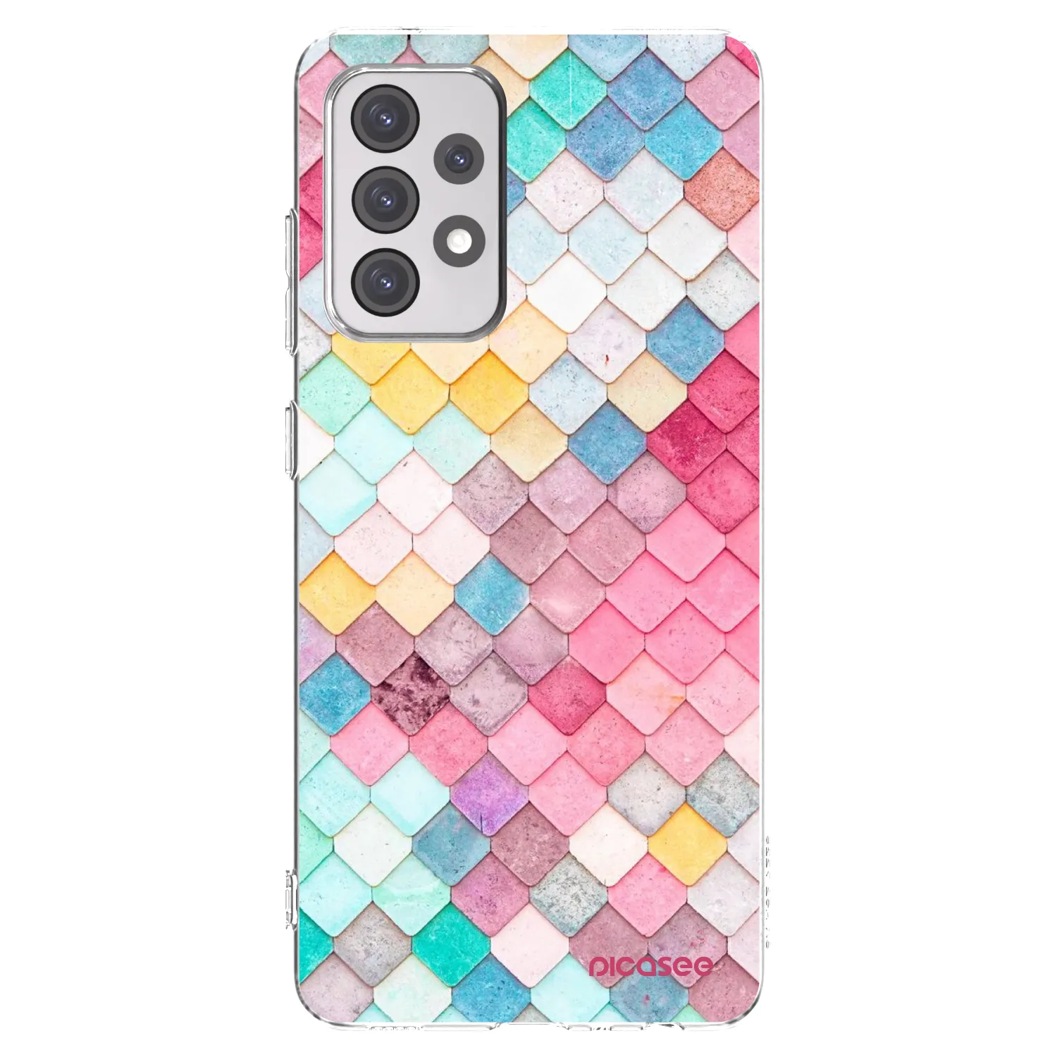 Picasee átlátszó szilikon tok az alábbi mobiltelefonokra Samsung Galaxy A52s 5G A528B - Colorful roof