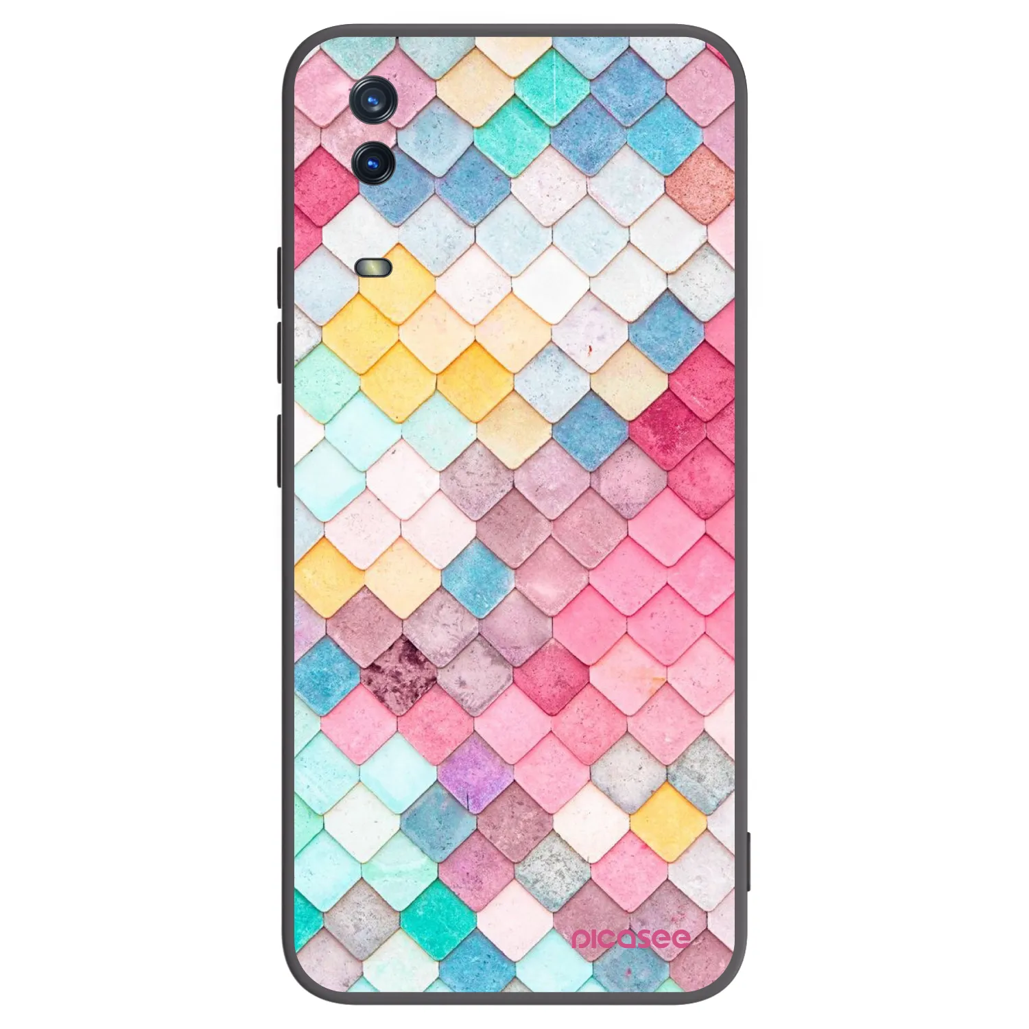 Picasee fekete szilikon tok az alábbi mobiltelefonokra Vivo Y11s - Colorful roof