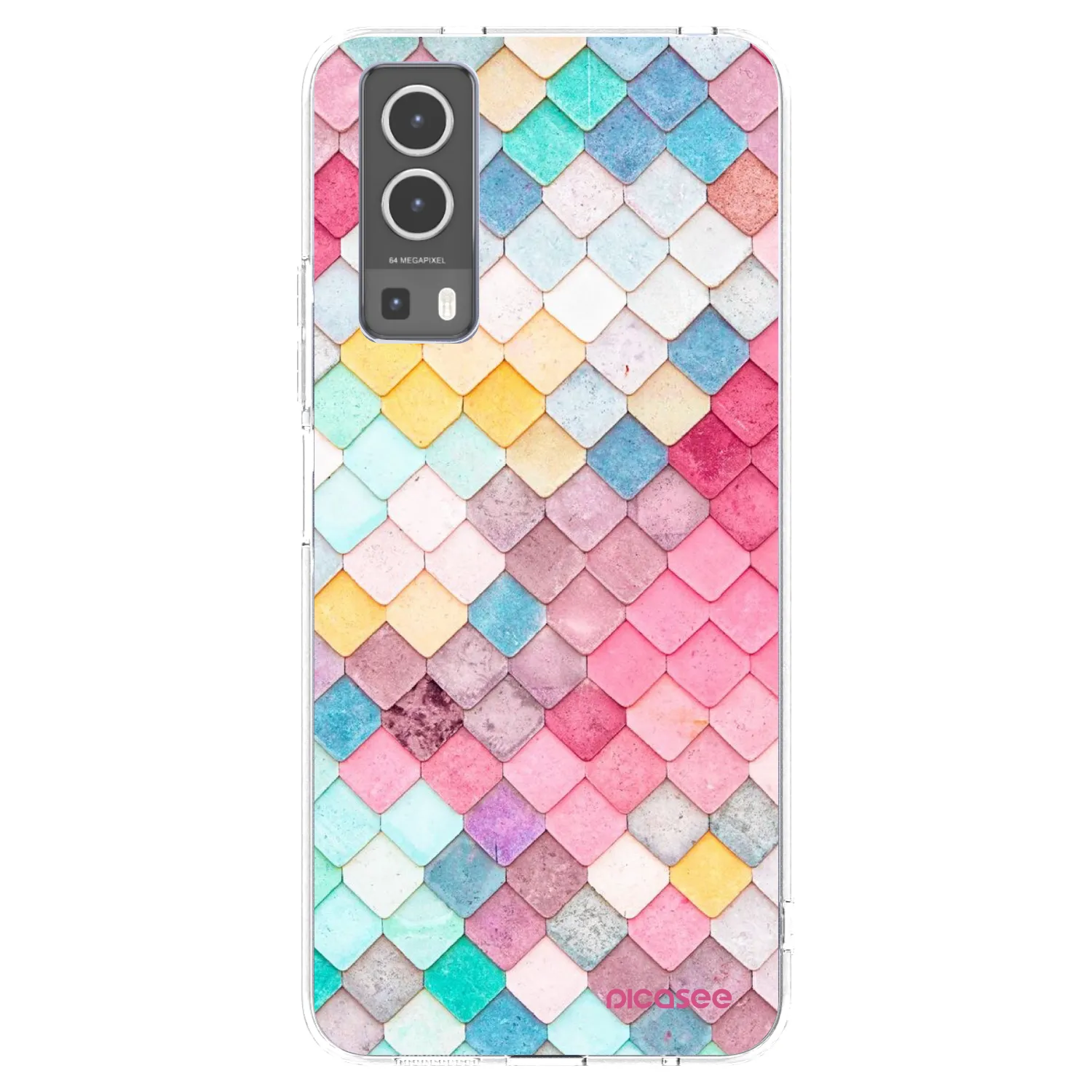 Picasee átlátszó szilikon tok az alábbi mobiltelefonokra Vivo Y72 5G - Colorful roof