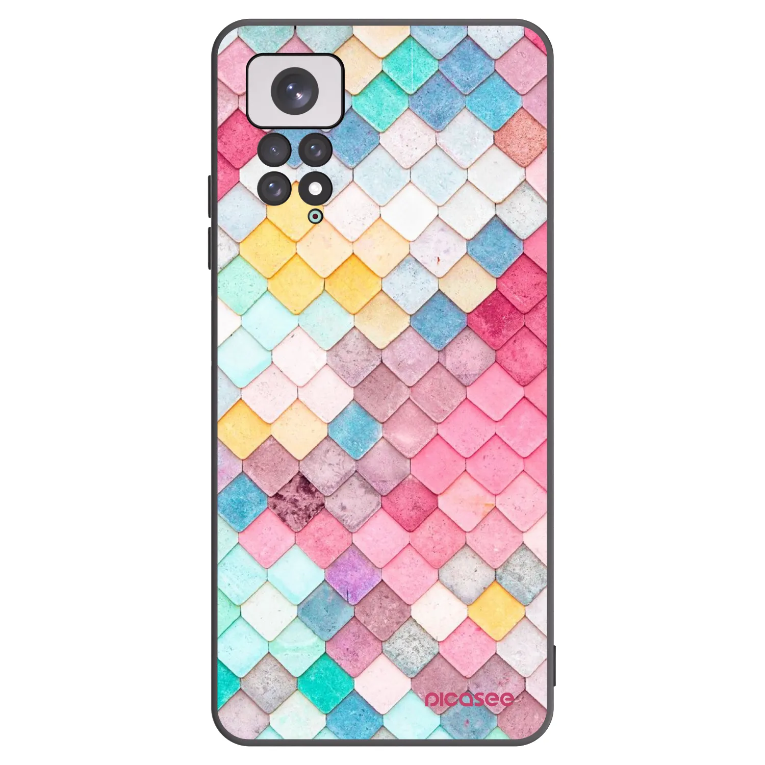 Picasee fekete szilikon tok az alábbi mobiltelefonokra Xiaomi Redmi Note 11 - Colorful roof