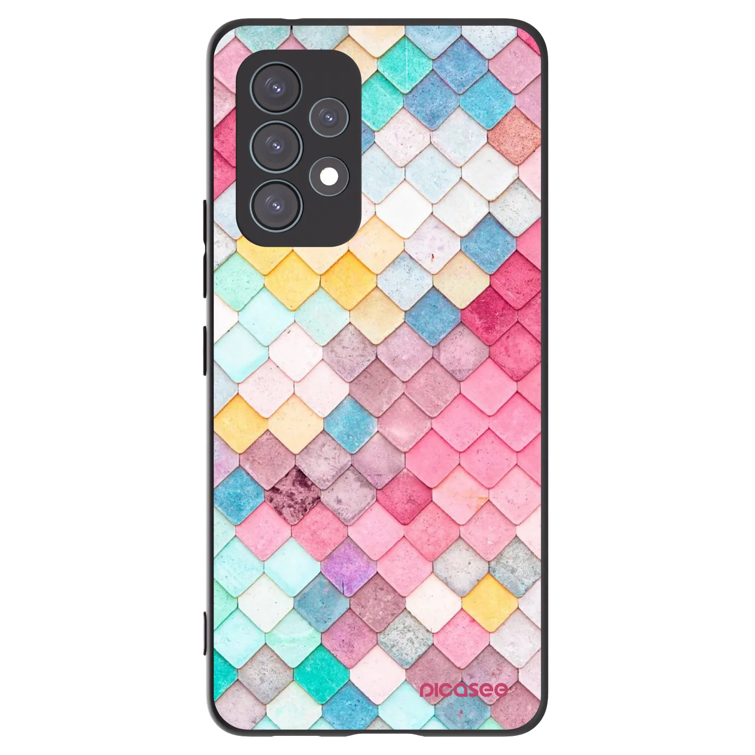 Picasee fekete szilikon tok az alábbi mobiltelefonokra Samsung Galaxy A53 5G A536 - Colorful roof