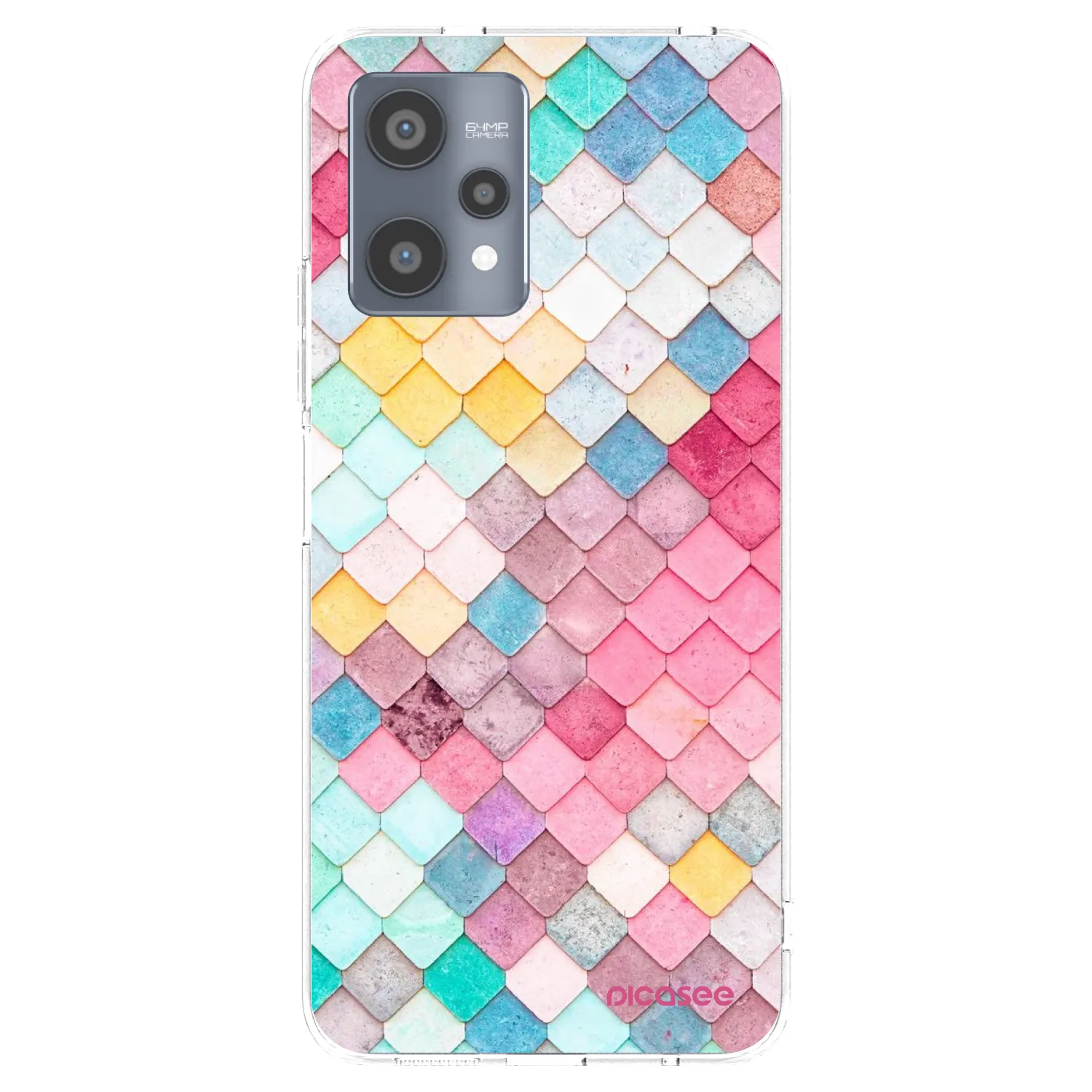 Picasee átlátszó szilikon tok az alábbi mobiltelefonokra Realme 9 Pro 5G - Colorful roof