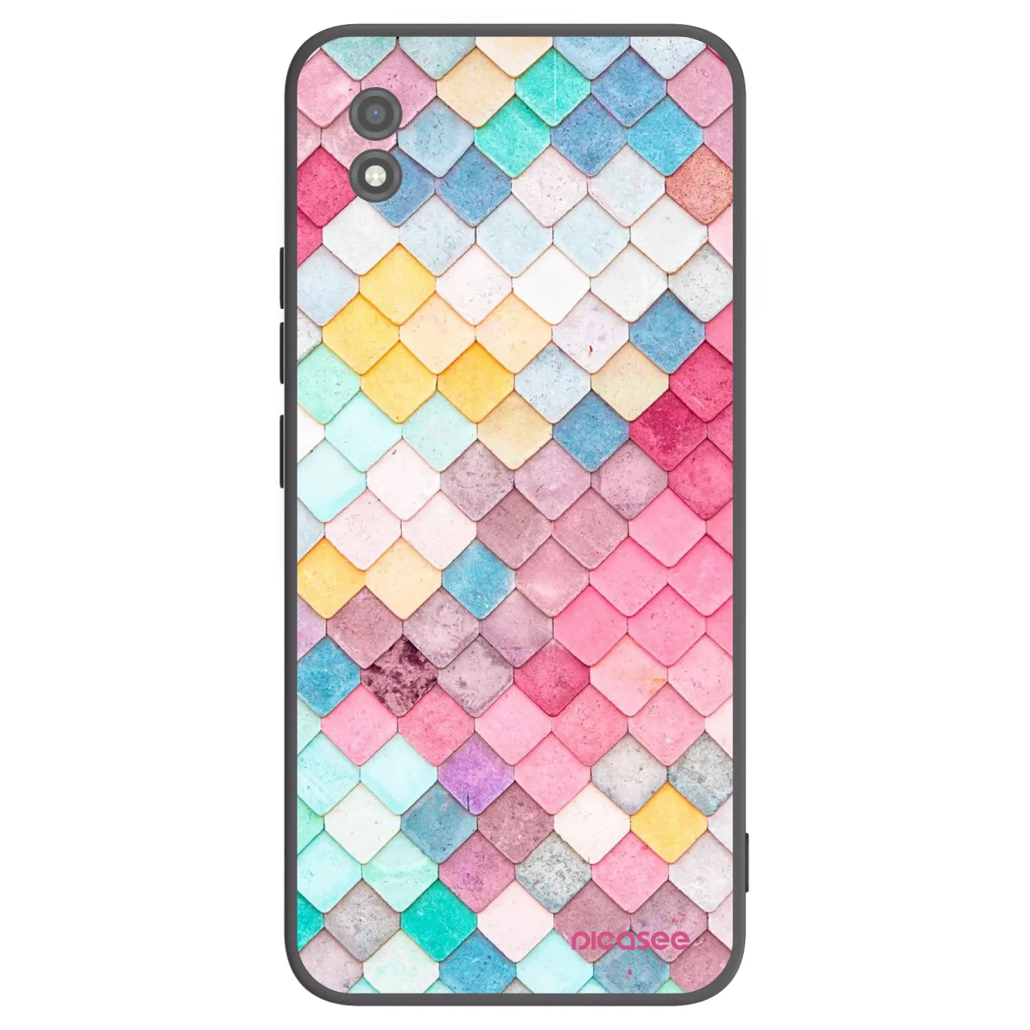 Picasee fekete szilikon tok az alábbi mobiltelefonokra Realme C11 (2021) - Colorful roof