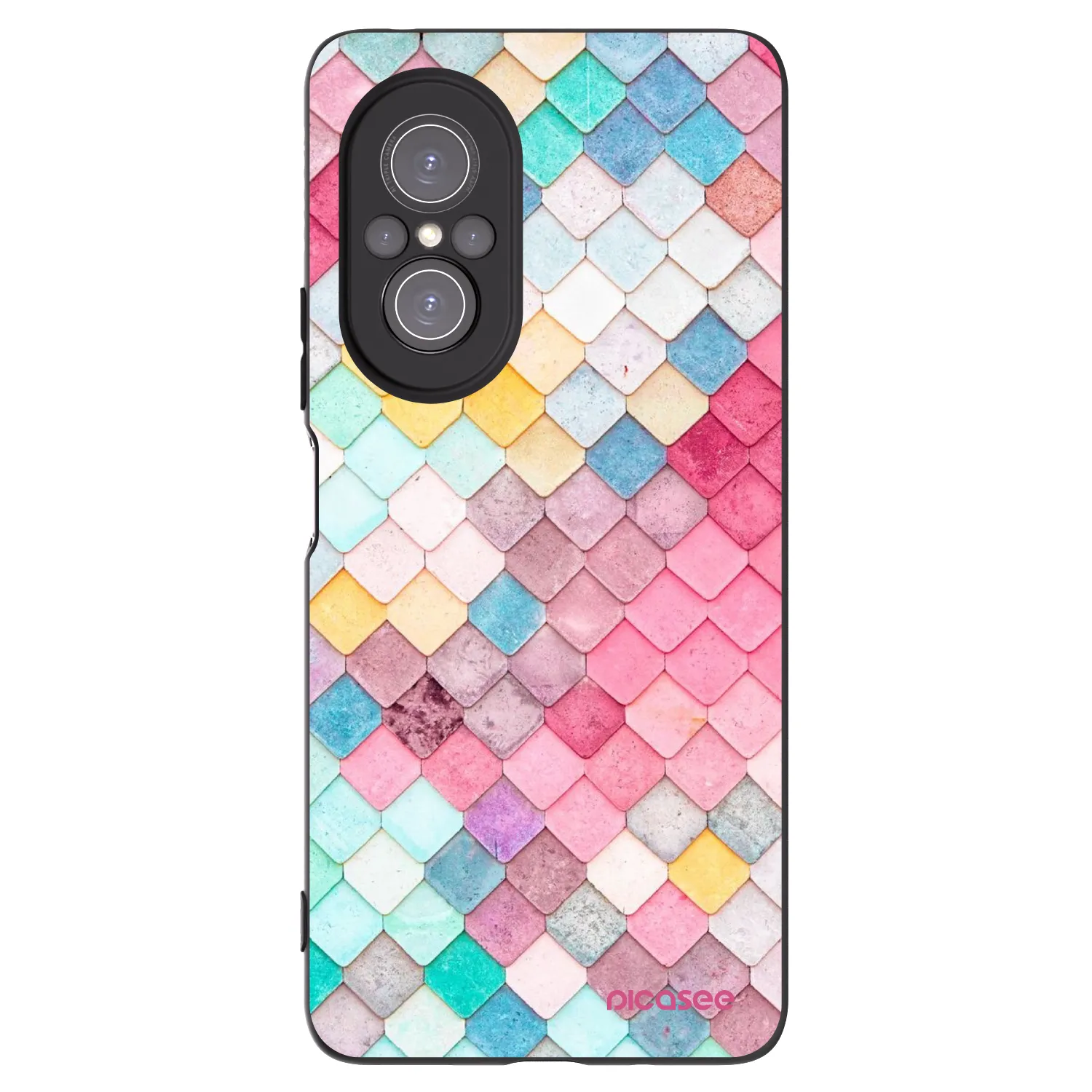 Picasee fekete szilikon tok az alábbi mobiltelefonokra Huawei Nova 9 SE - Colorful roof