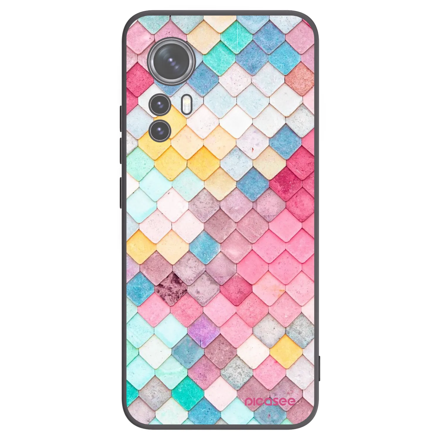 Picasee fekete szilikon tok az alábbi mobiltelefonokra Xiaomi 12 - Colorful roof