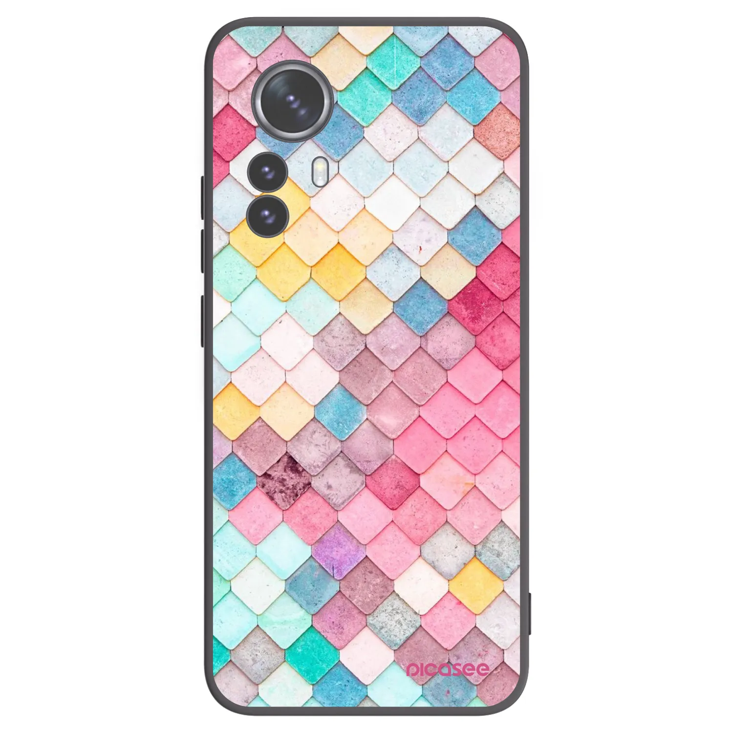 Picasee fekete szilikon tok az alábbi mobiltelefonokra Xiaomi 12 Pro - Colorful roof