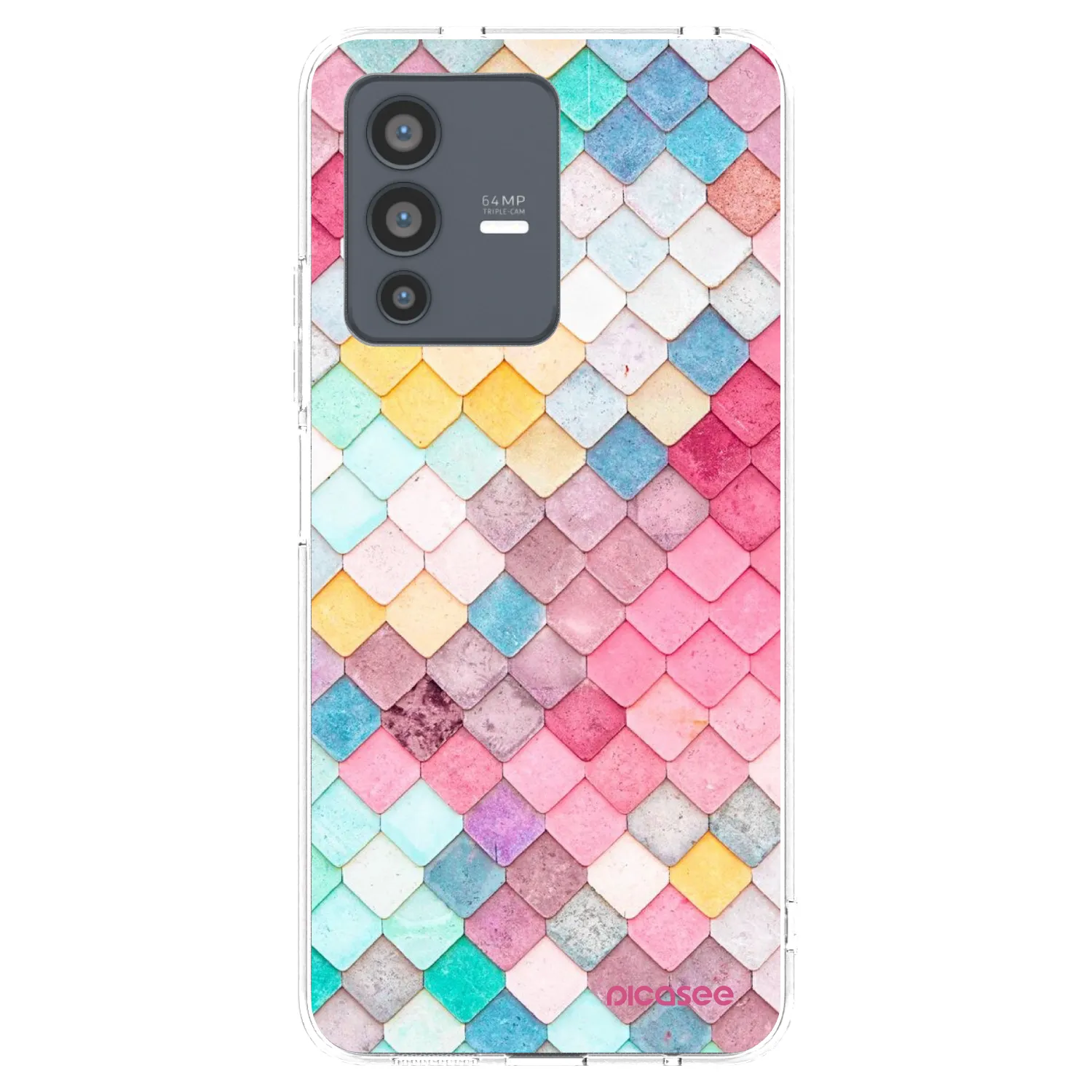 Picasee átlátszó szilikon tok az alábbi mobiltelefonokra Vivo V23 5G - Colorful roof