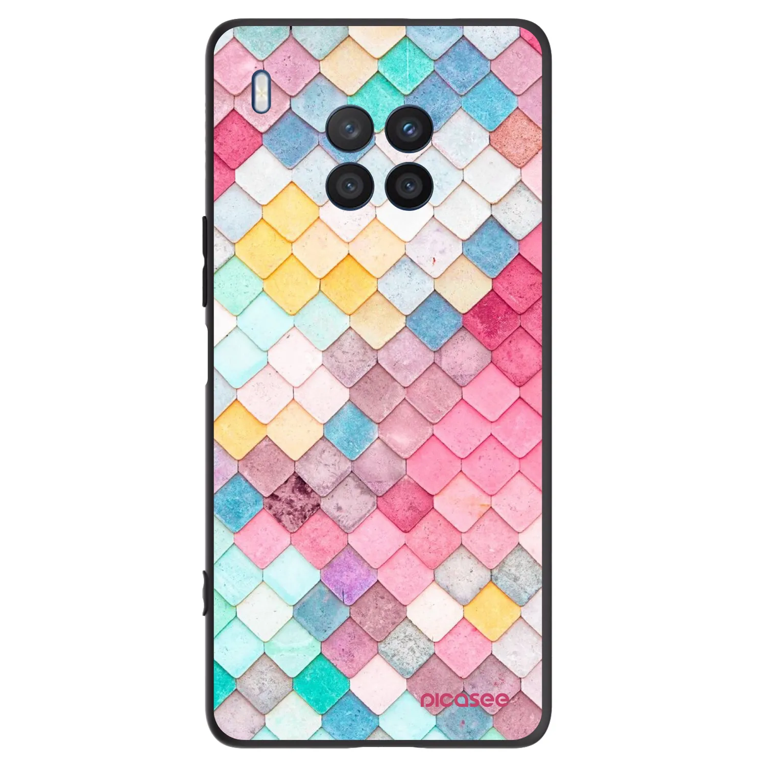 Picasee fekete szilikon tok az alábbi mobiltelefonokra Honor 50 Lite - Colorful roof