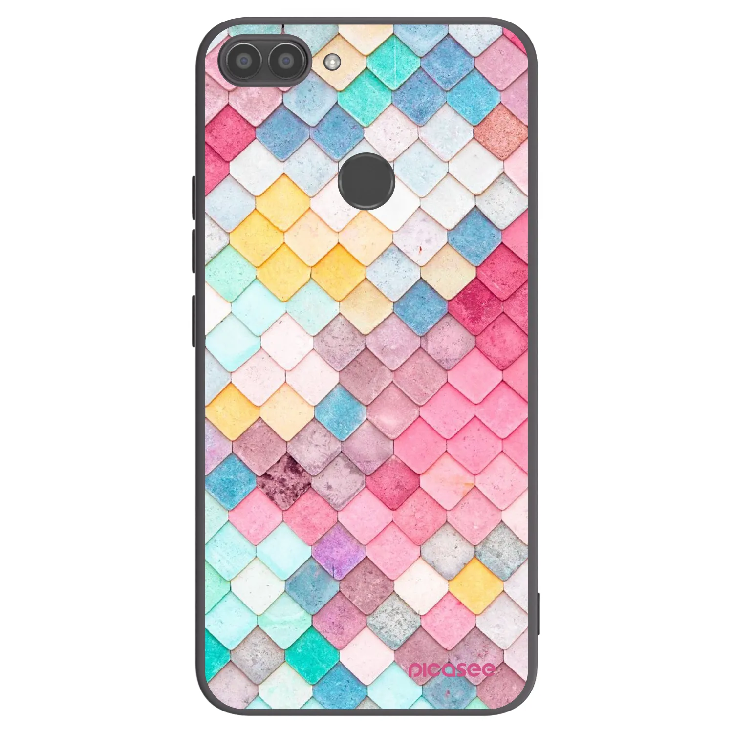Picasee fekete szilikon tok az alábbi mobiltelefonokra Huawei P Smart - Colorful roof