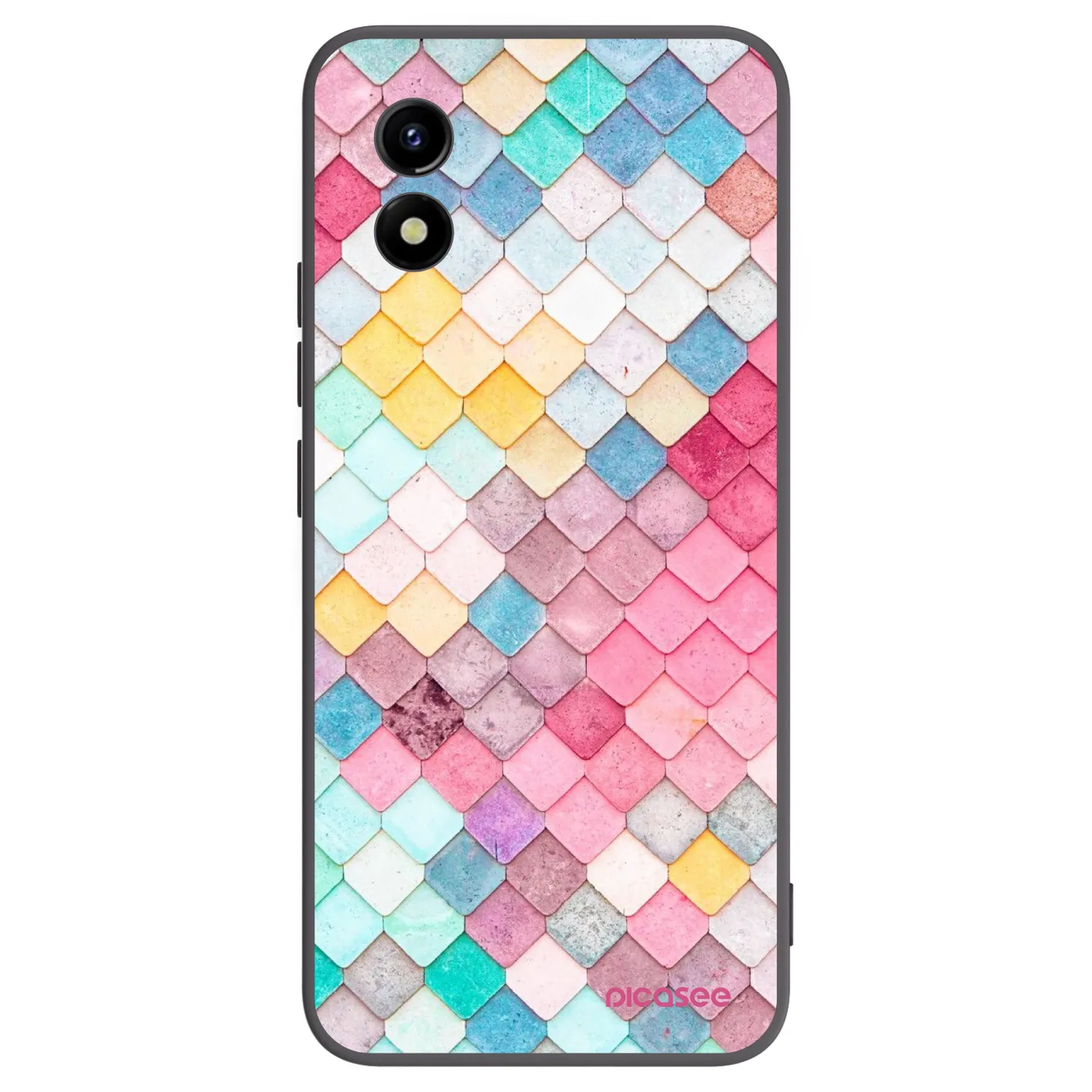 Picasee fekete szilikon tok az alábbi mobiltelefonokra Vivo Y01 - Colorful roof