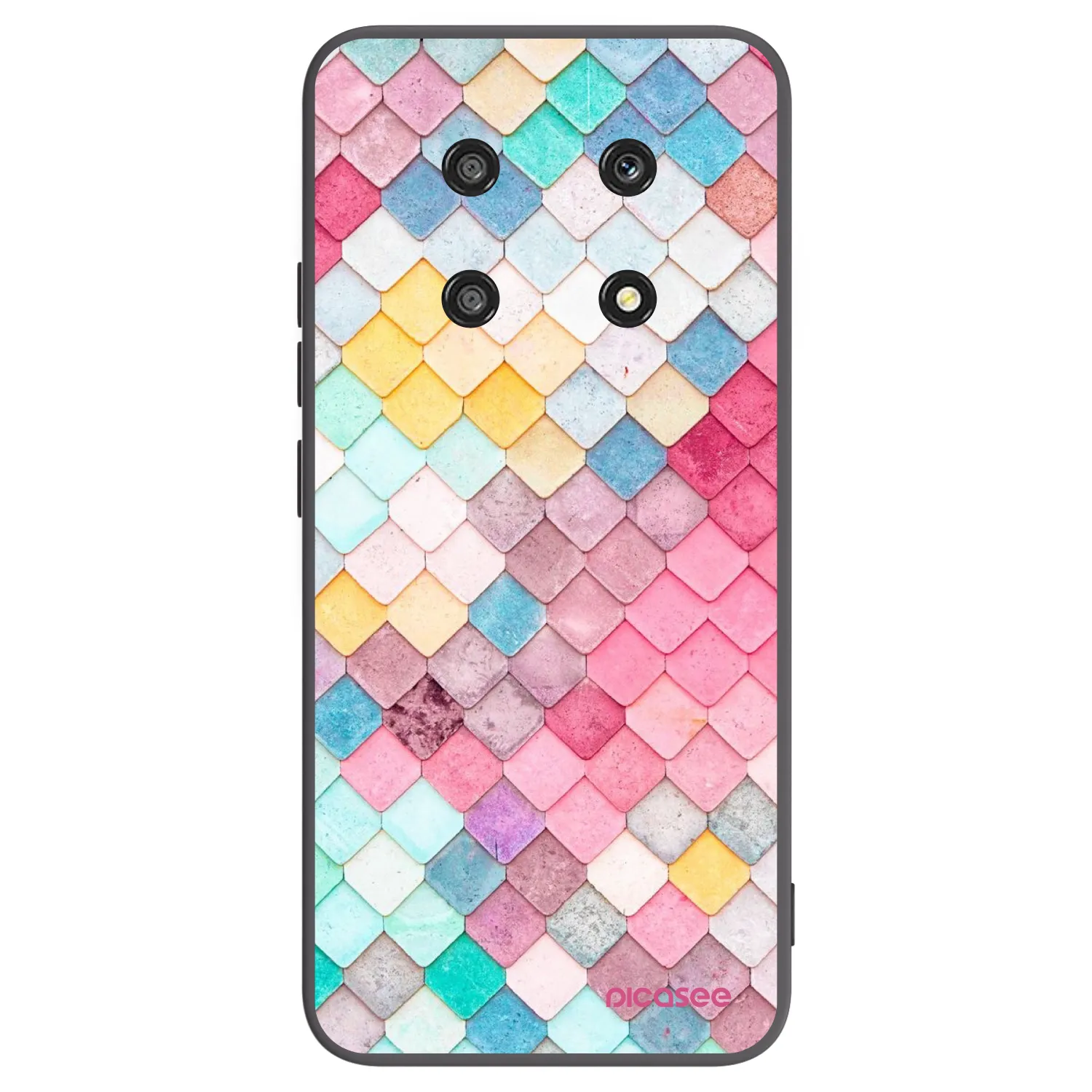 Picasee fekete szilikon tok az alábbi mobiltelefonokra Honor Magic4 Lite 5G - Colorful roof