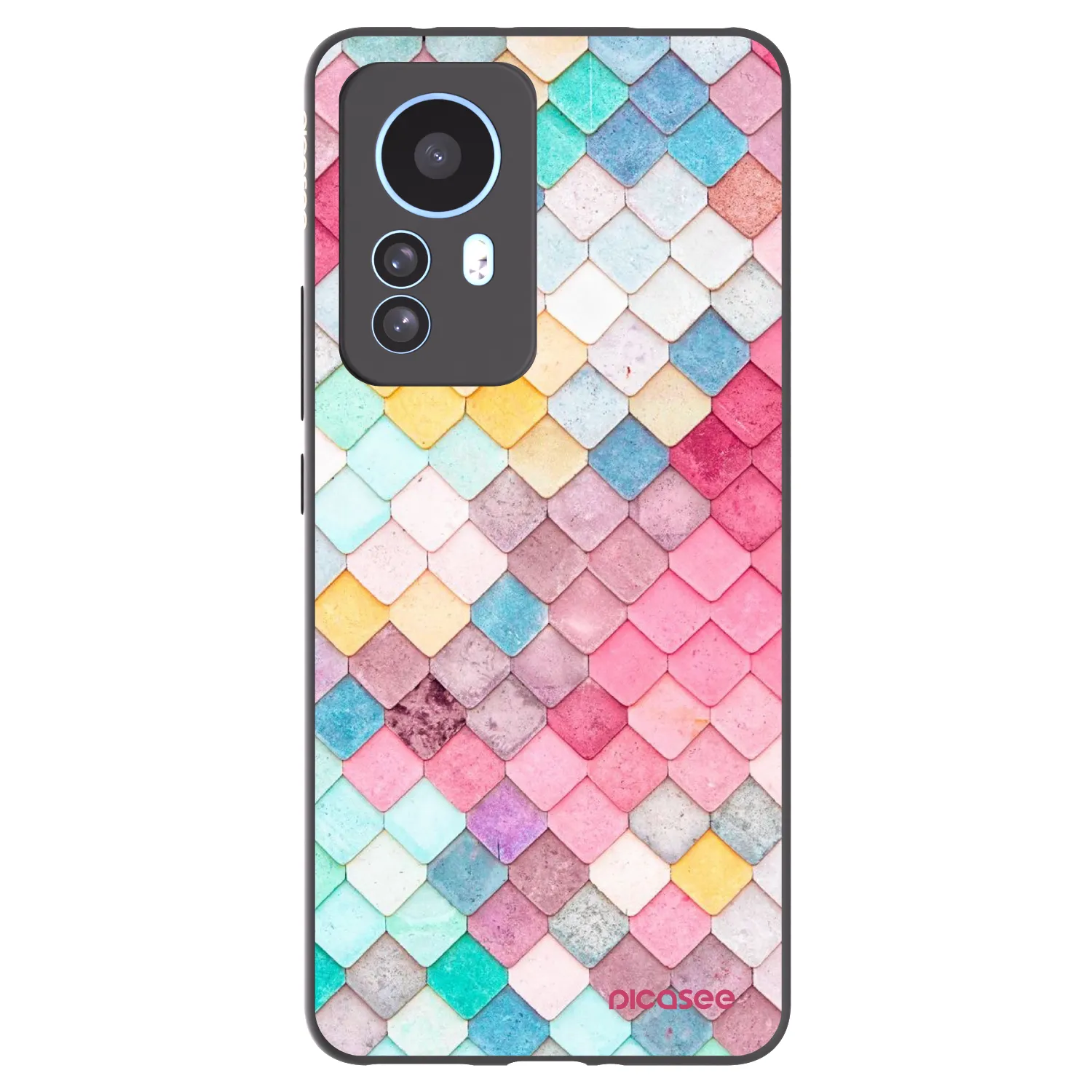Picasee fekete szilikon tok az alábbi mobiltelefonokra Xiaomi 12T - Colorful roof