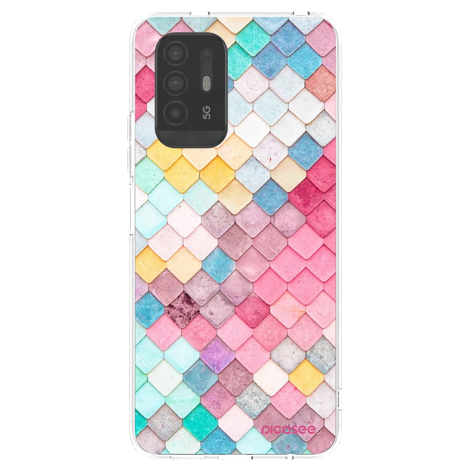 Picasee átlátszó szilikon tok az alábbi mobiltelefonokra OPPO A94 5G - Colorful roof