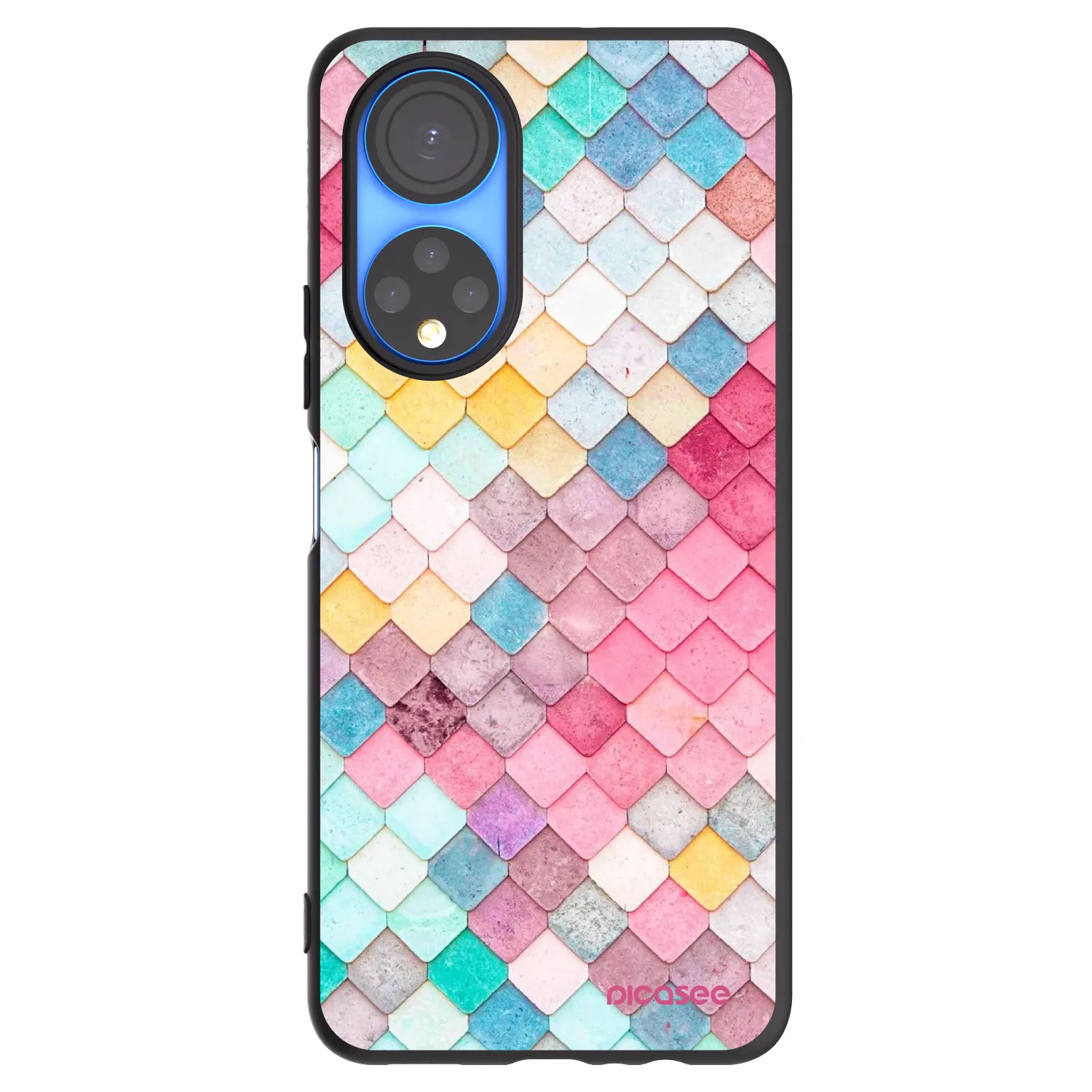 Picasee fekete szilikon tok az alábbi mobiltelefonokra Honor X7 - Colorful roof