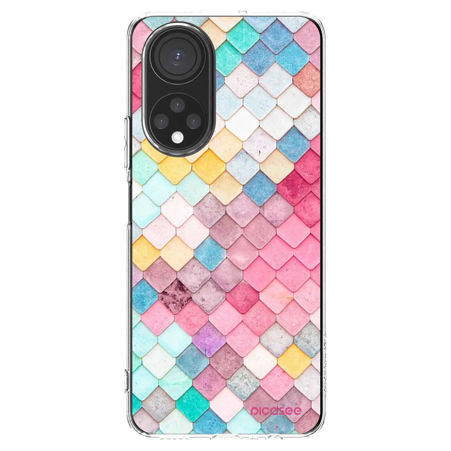 Picasee átlátszó szilikon tok az alábbi mobiltelefonokra Honor X7 - Colorful roof
