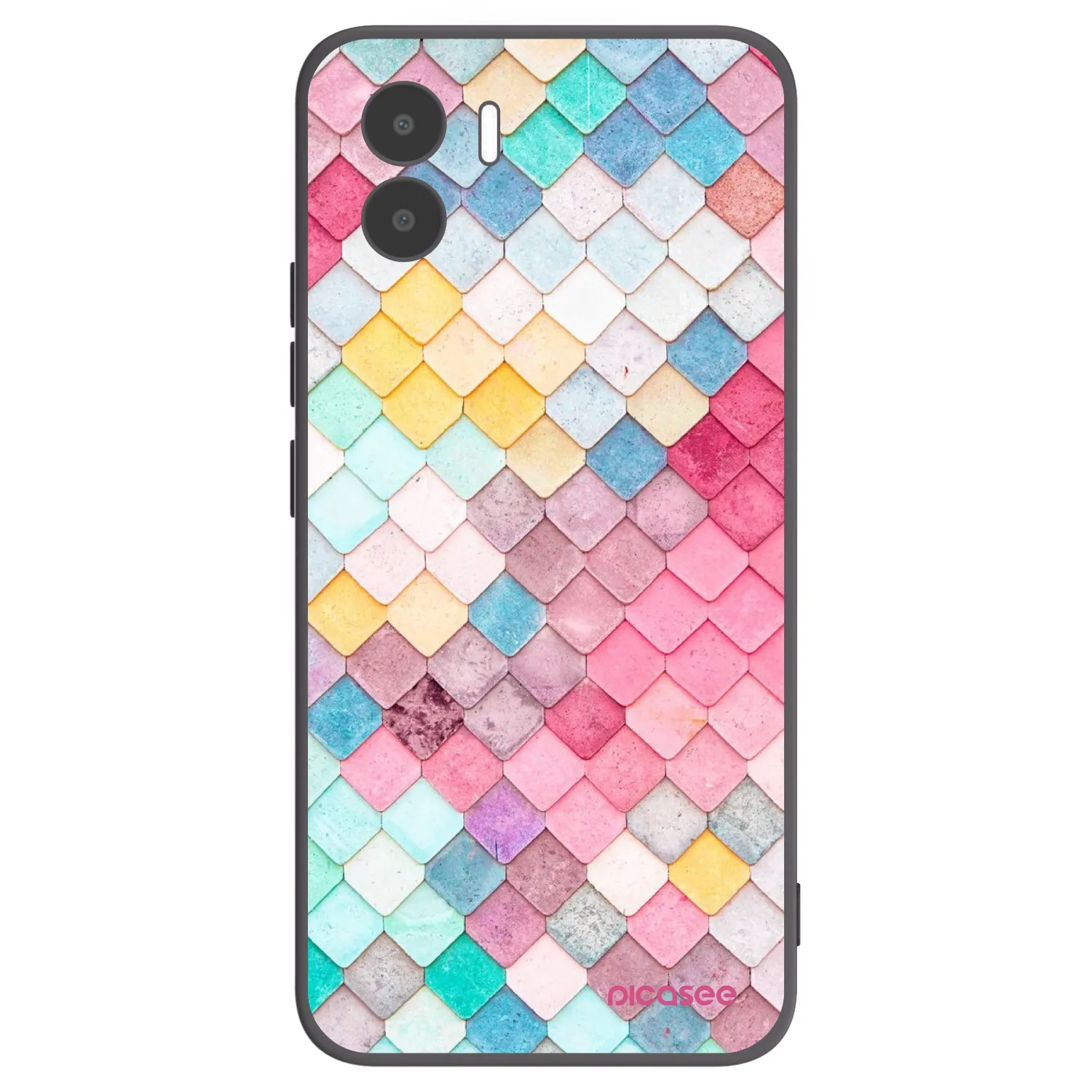 Picasee fekete szilikon tok az alábbi mobiltelefonokra Xiaomi Redmi A1 - Colorful roof