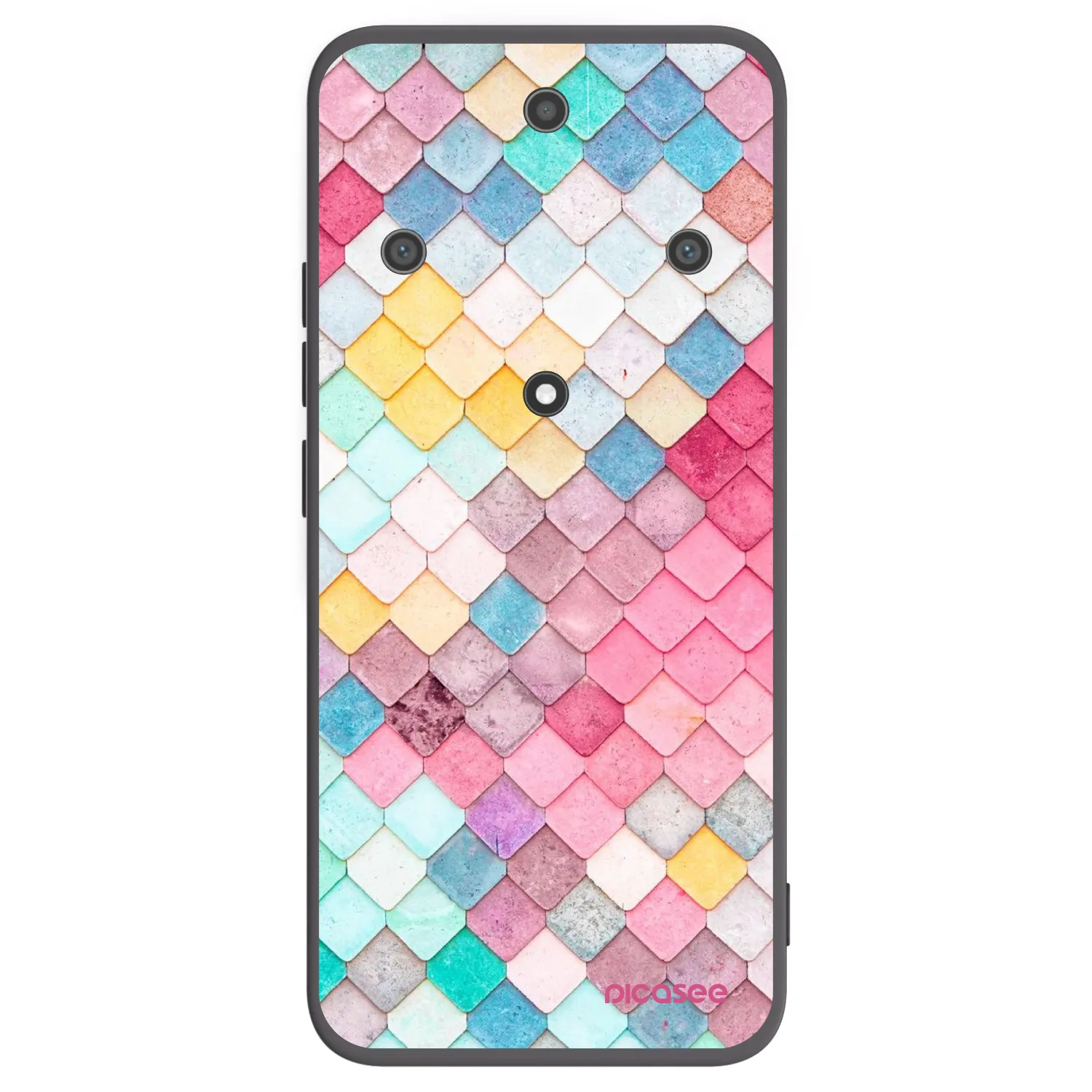 Picasee fekete szilikon tok az alábbi mobiltelefonokra Honor Magic5 Lite 5G - Colorful roof
