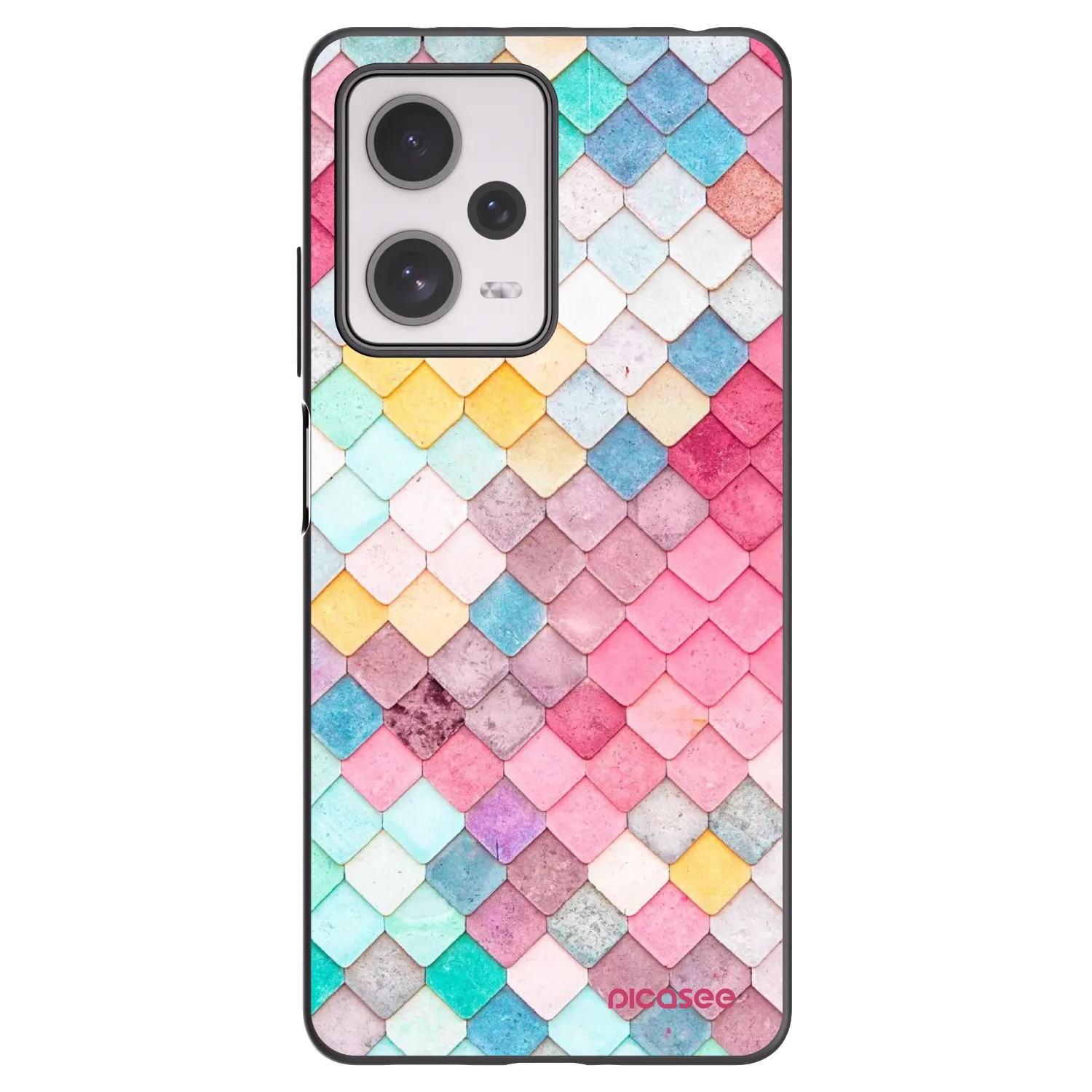 Picasee fekete szilikon tok az alábbi mobiltelefonokra Xiaomi Redmi Note 12 Pro+ 5G - Colorful roof