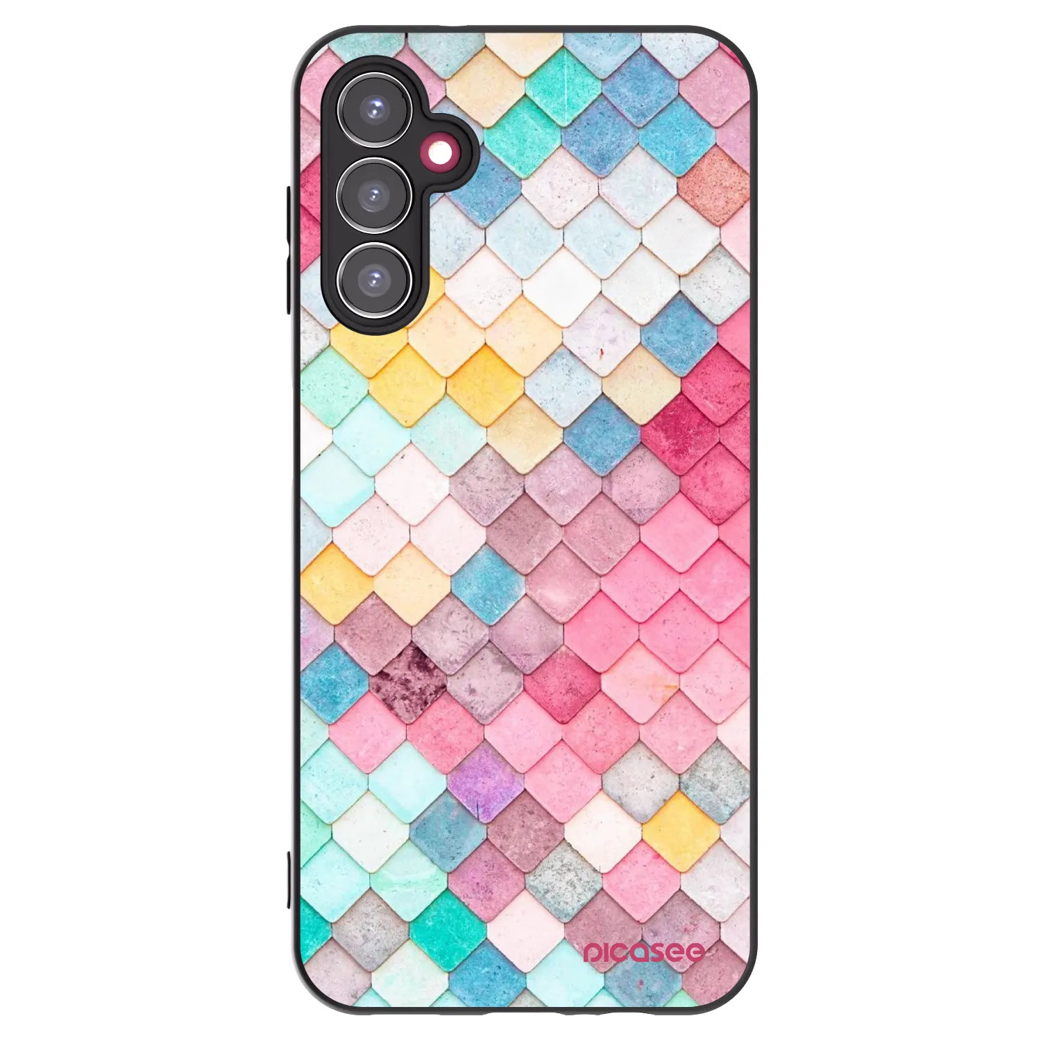 Picasee fekete szilikon tok az alábbi mobiltelefonokra Samsung Galaxy A14 4G A145R - Colorful roof