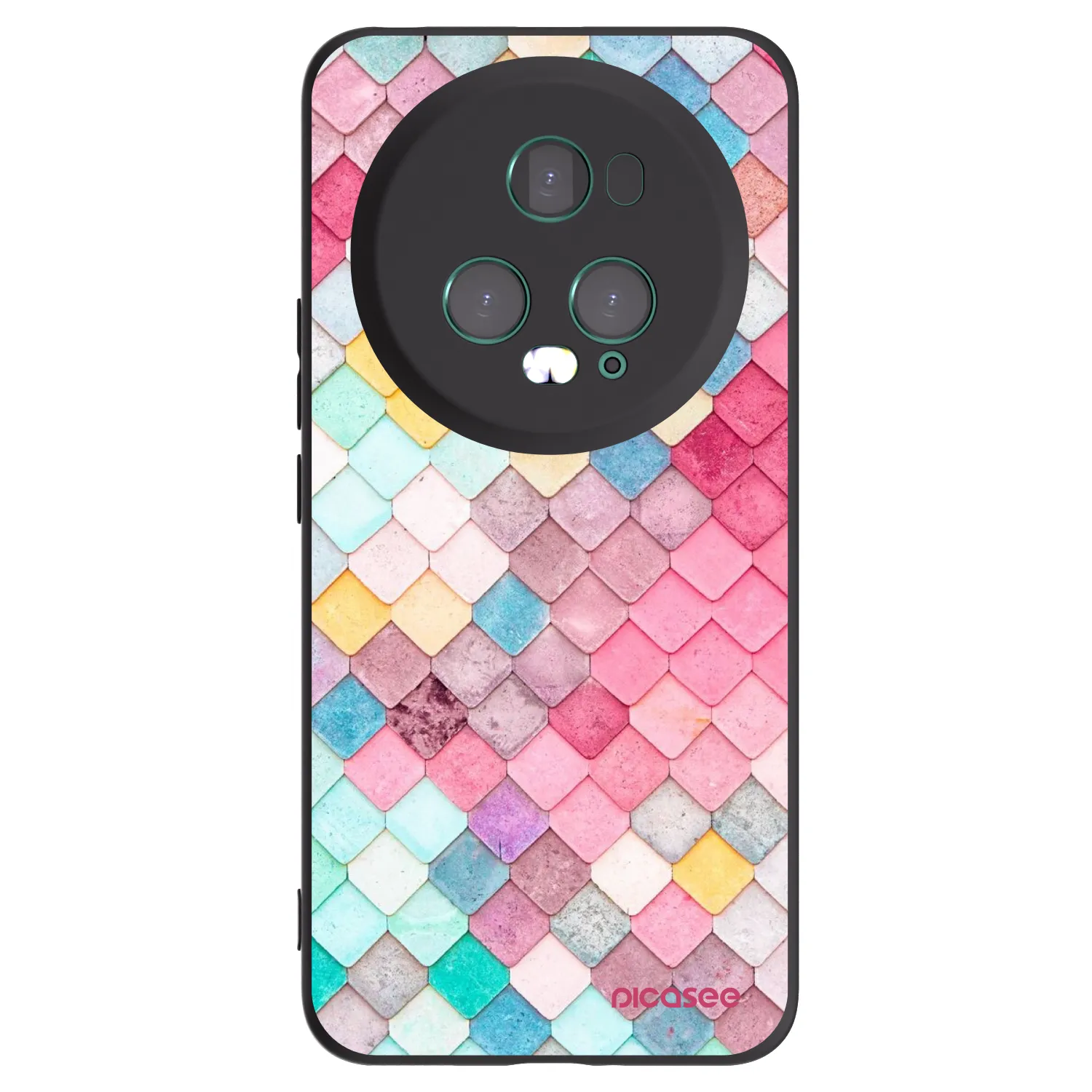 Picasee fekete szilikon tok az alábbi mobiltelefonokra Honor Magic5 Pro - Colorful roof