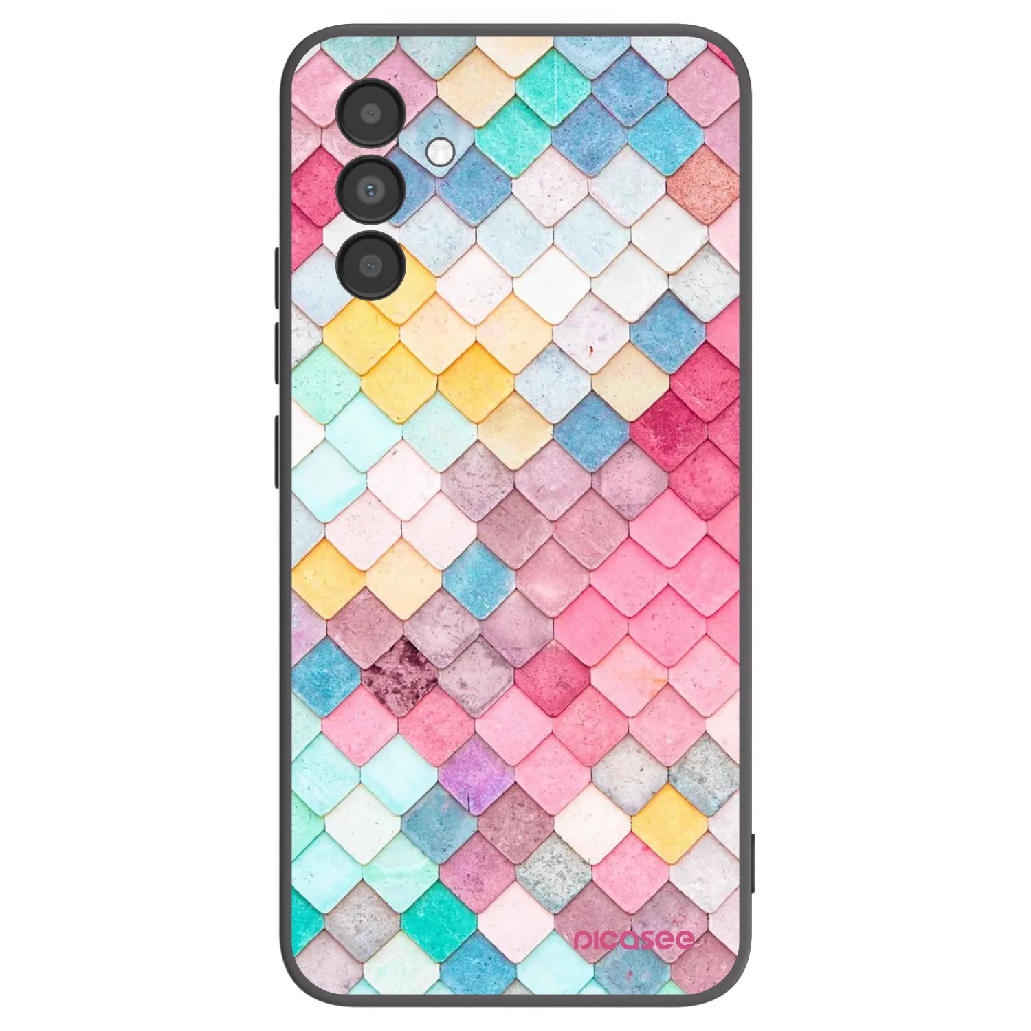 Picasee fekete szilikon tok az alábbi mobiltelefonokra Samsung Galaxy A04s A047F - Colorful roof