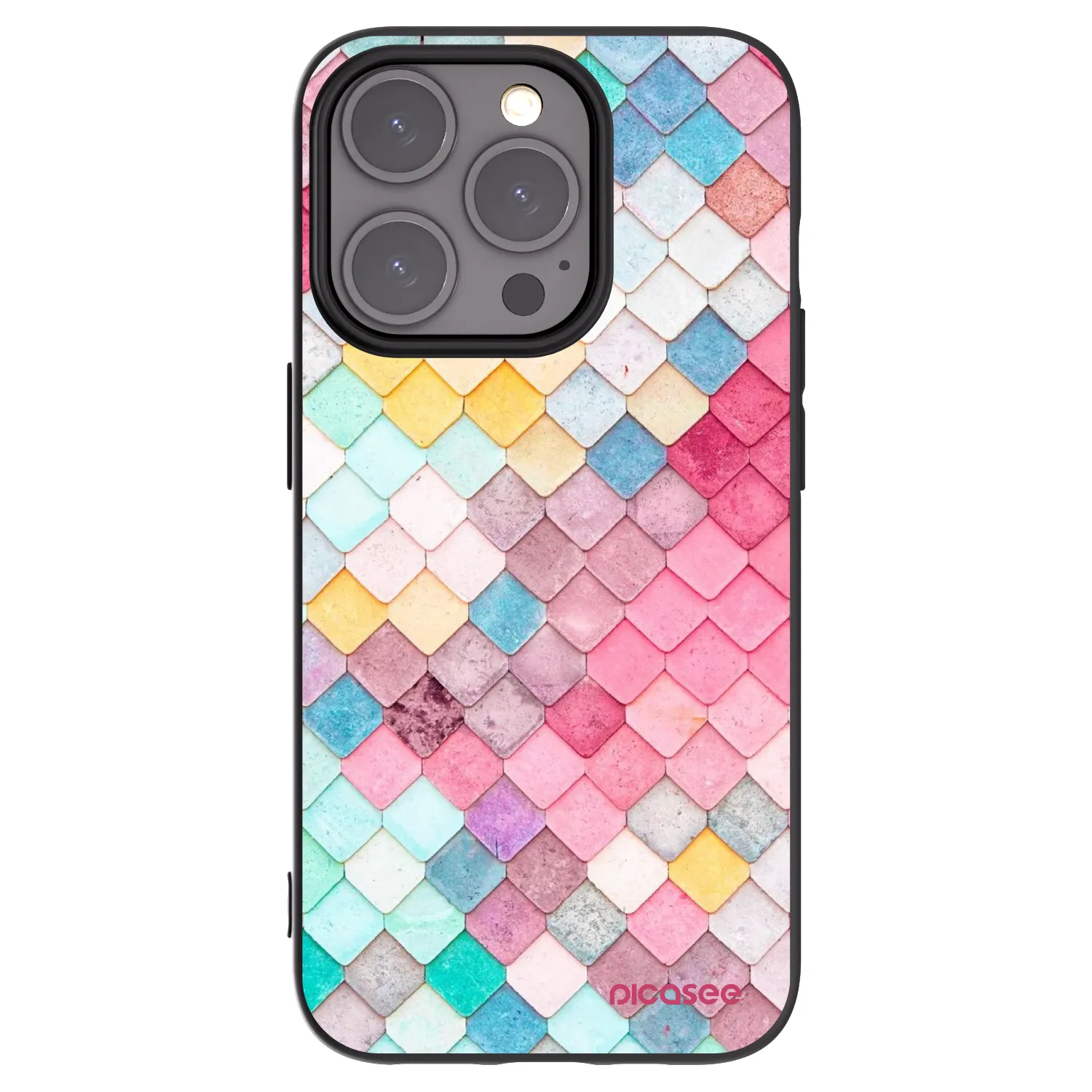 Picasee fekete szilikon tok az alábbi mobiltelefonokra Apple iPhone 15 Pro - Colorful roof