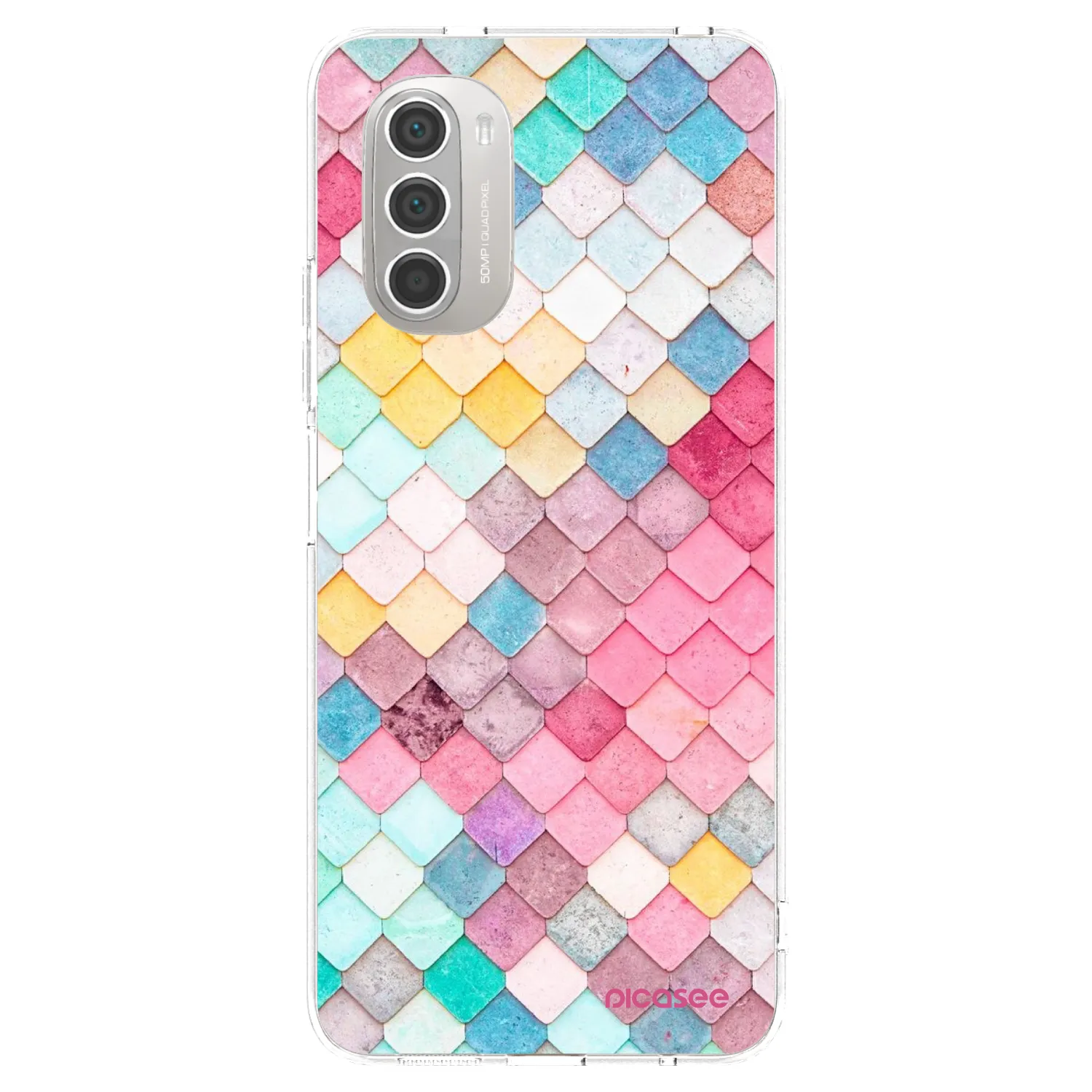 Picasee átlátszó szilikon tok az alábbi mobiltelefonokra Motorola Moto G51 - Colorful roof