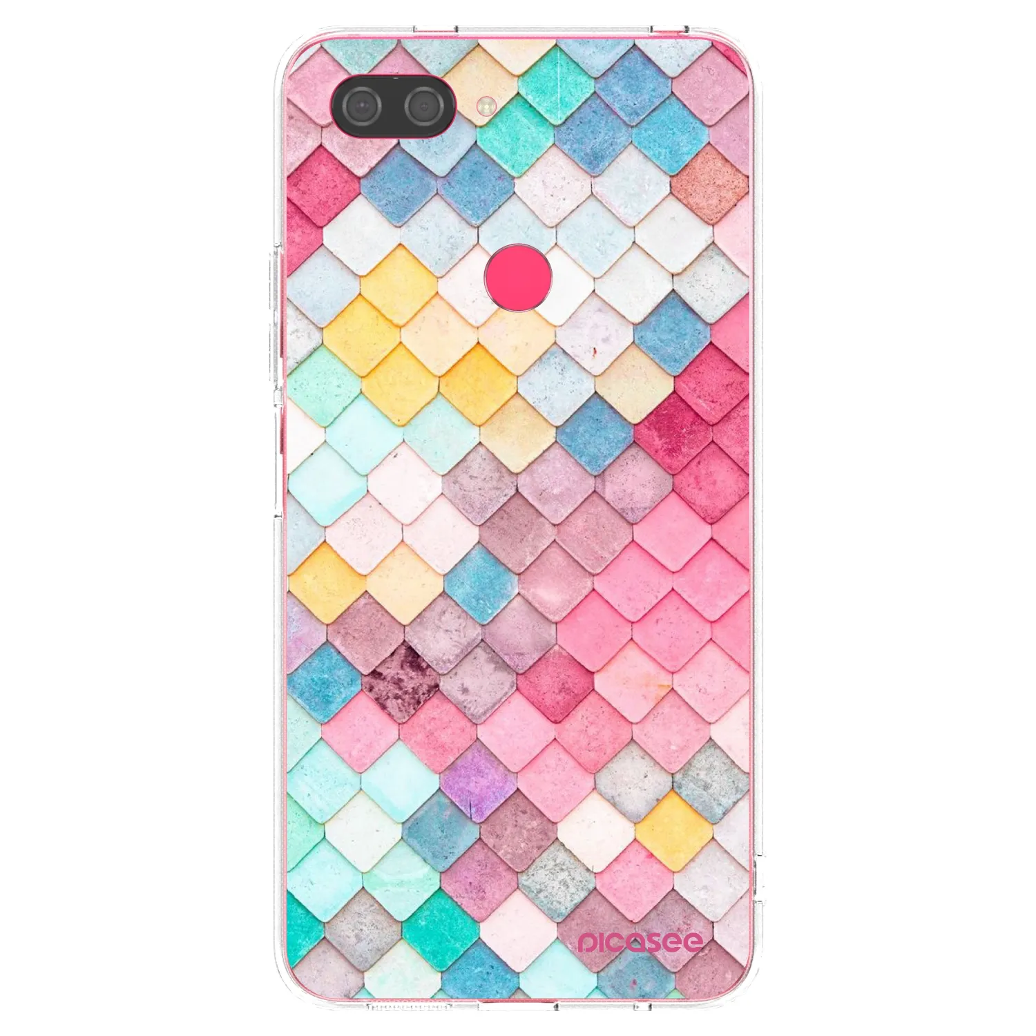 Picasee átlátszó szilikon tok az alábbi mobiltelefonokra Xiaomi Mi 8 Lite - Colorful roof