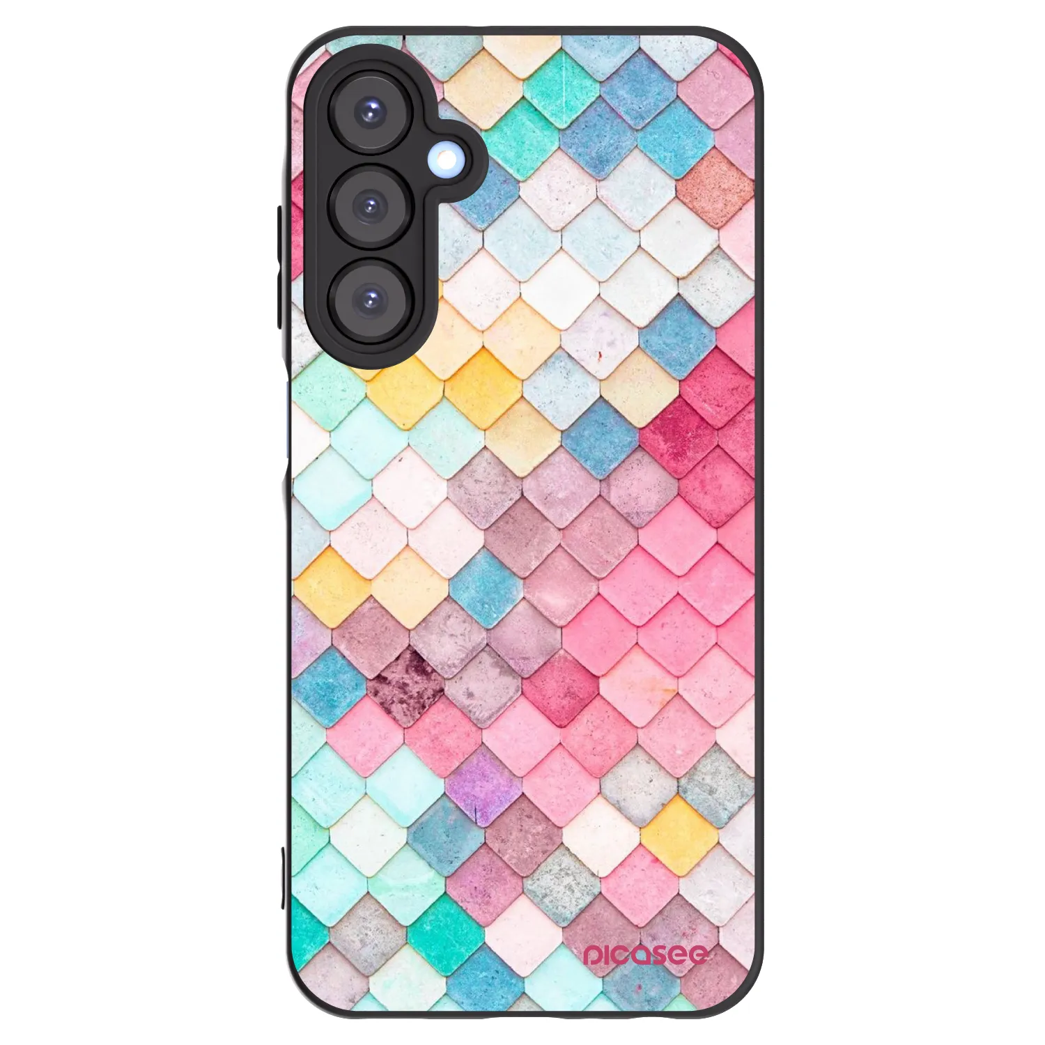 Picasee fekete szilikon tok az alábbi mobiltelefonokra Samsung Galaxy A25 A256B 5G - Colorful roof