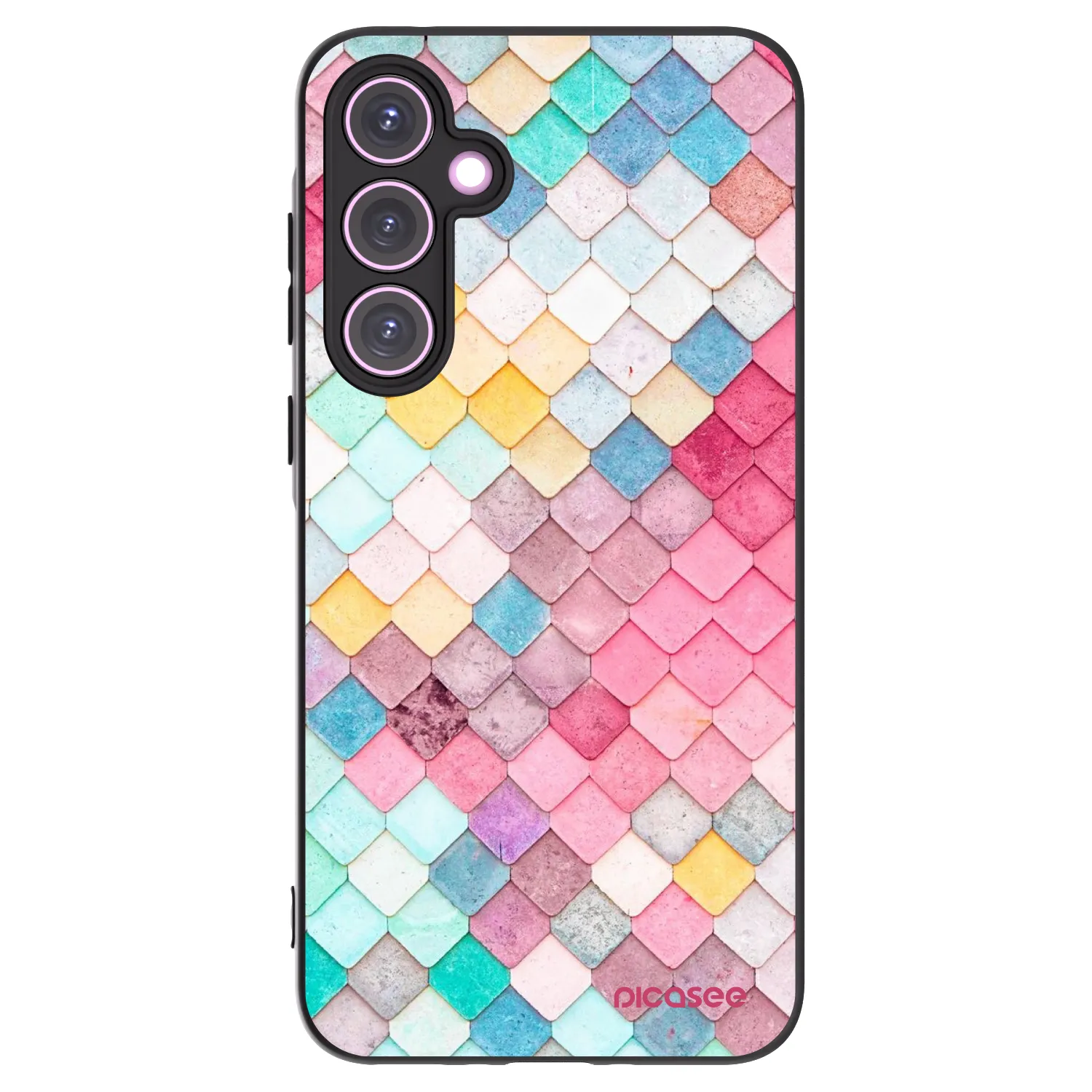 Picasee fekete szilikon tok az alábbi mobiltelefonokra Samsung Galaxy A35 5G A356B - Colorful roof