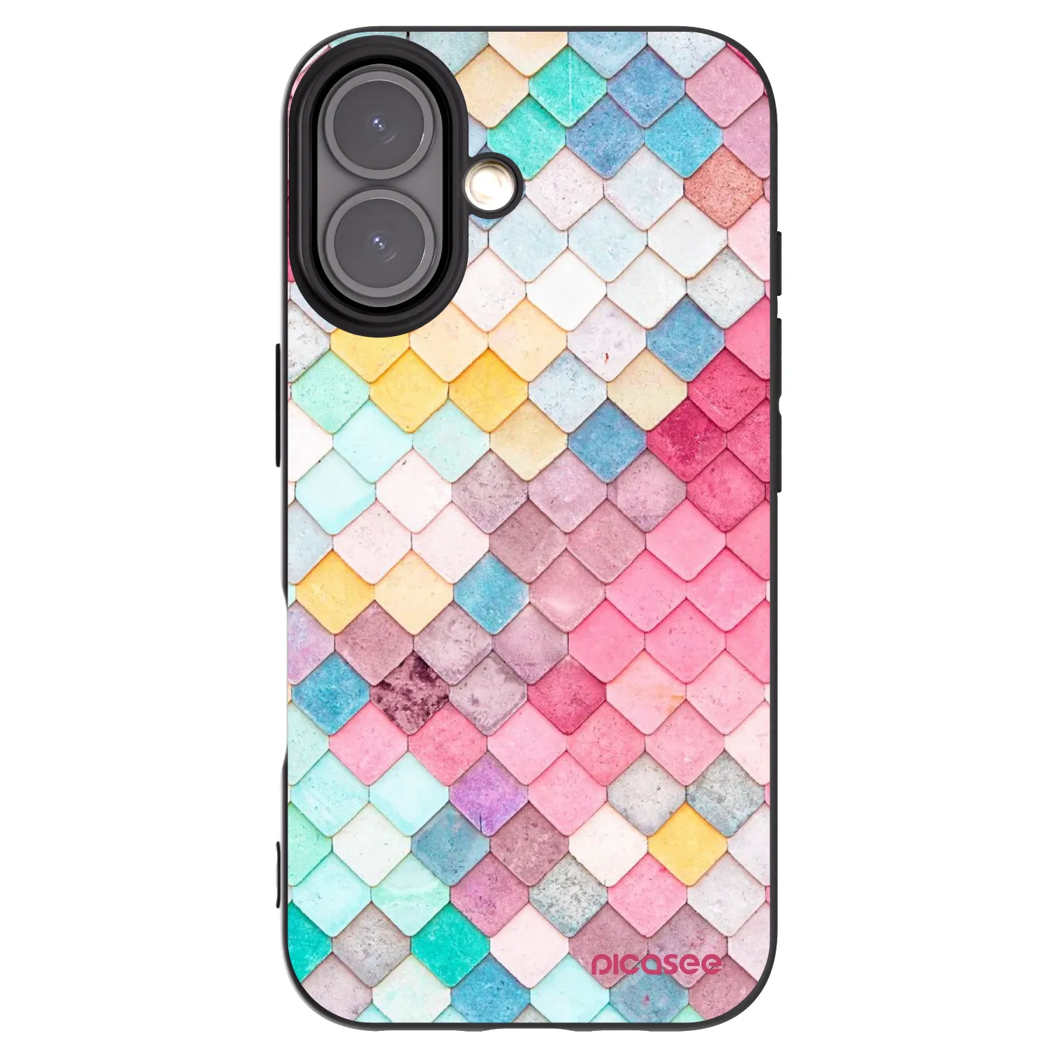 Picasee fekete szilikon tok az alábbi mobiltelefonokra Apple iPhone 16 - Colorful roof